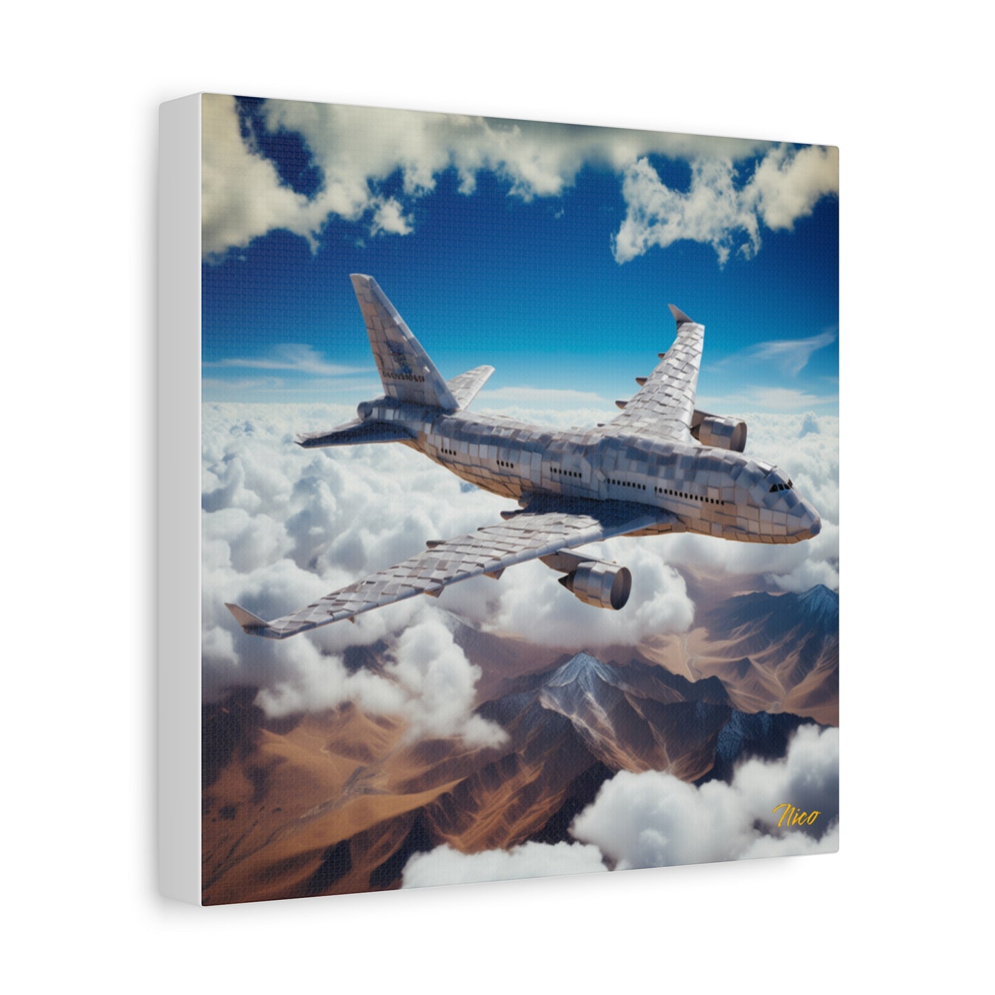 Frequent Flyer Miles Series Print #9 - Streched Matte Canvas Print, 1.25" Thick