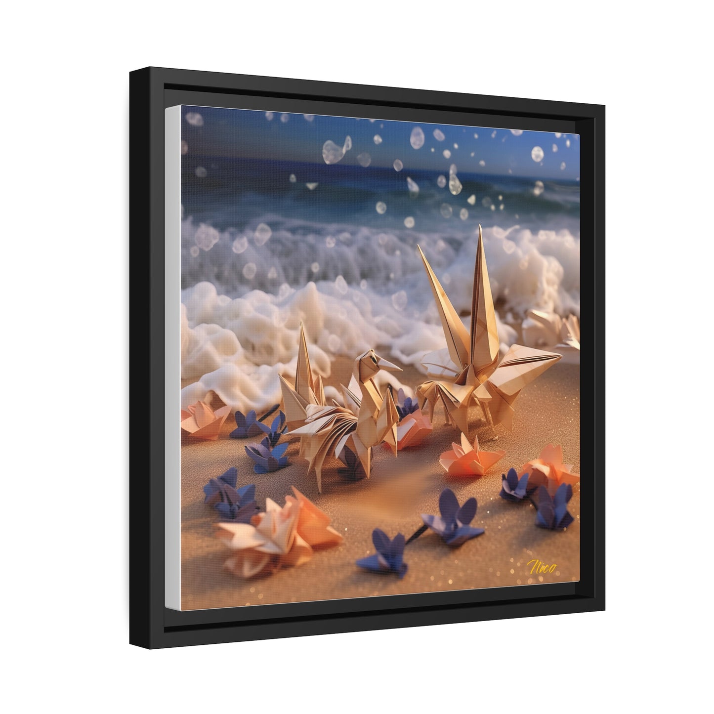 By The Seaside Series Print #10 - Black Framed Canvas Print