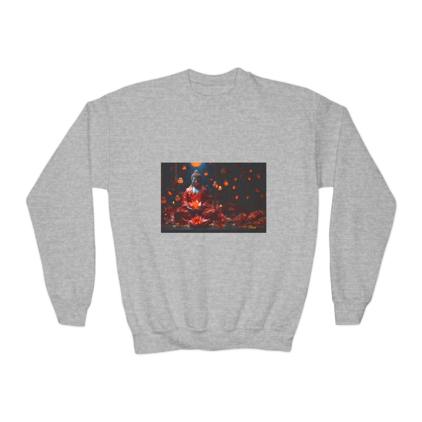 Ascending Buddah Series Print #2 Youth Crewneck Sweatshirt