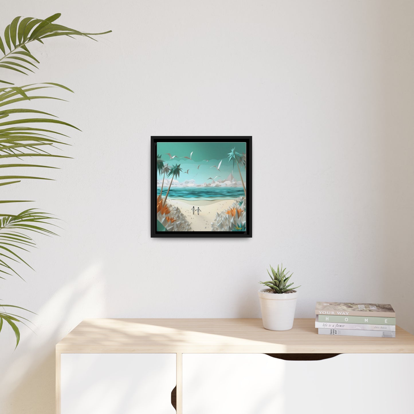 By The Seaside Series Print #9 - Black Framed Canvas Print