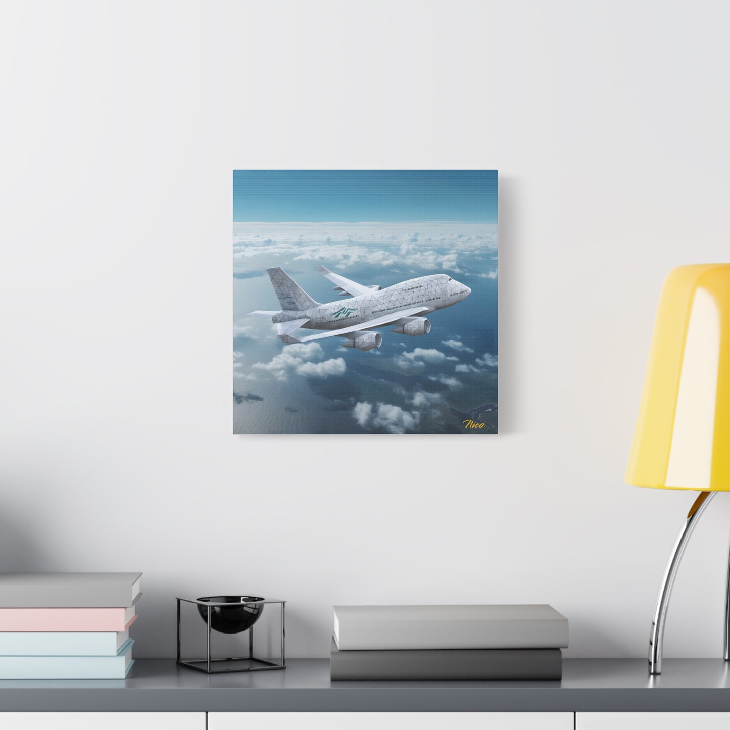 Frequent Flyer Miles Series Print #3 - Streched Matte Canvas Print, 1.25" Thick