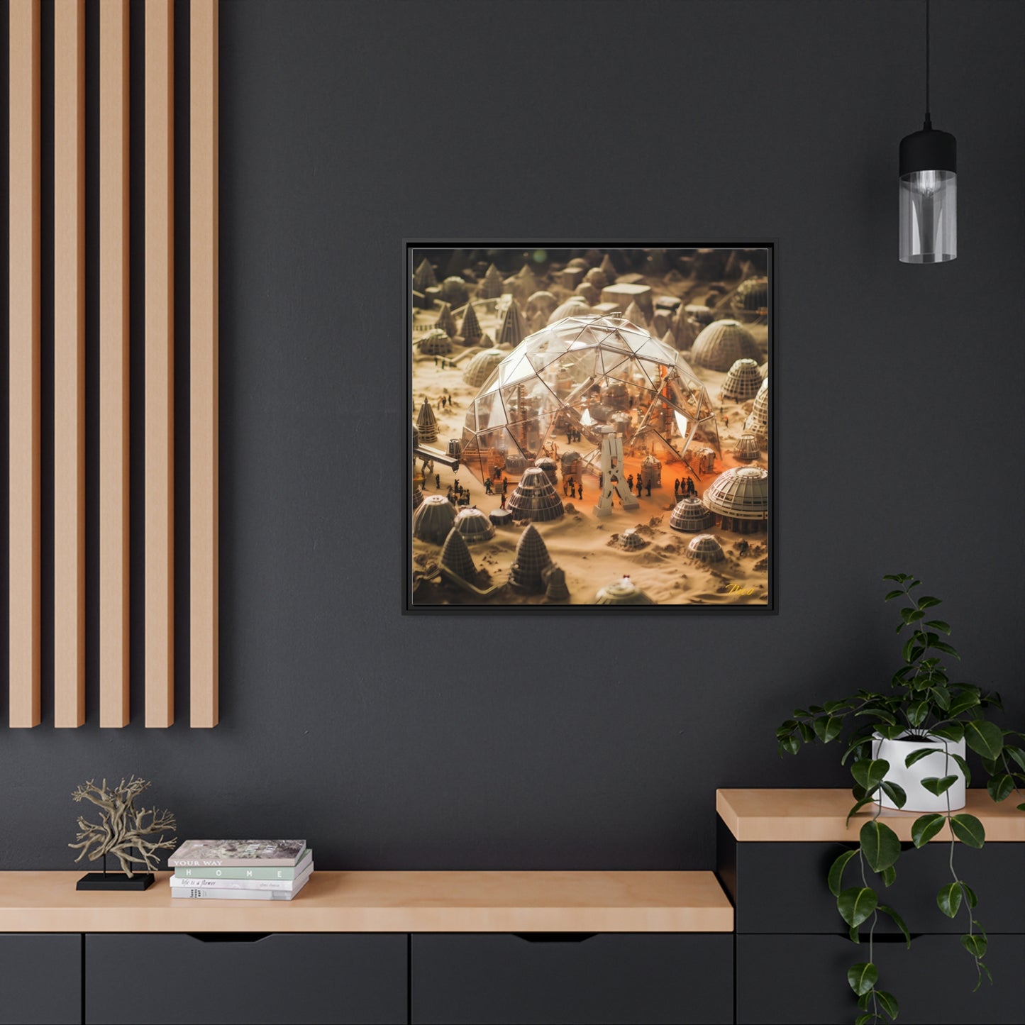 Elons' Dream Series Print #9 - Black Framed Canvas Print