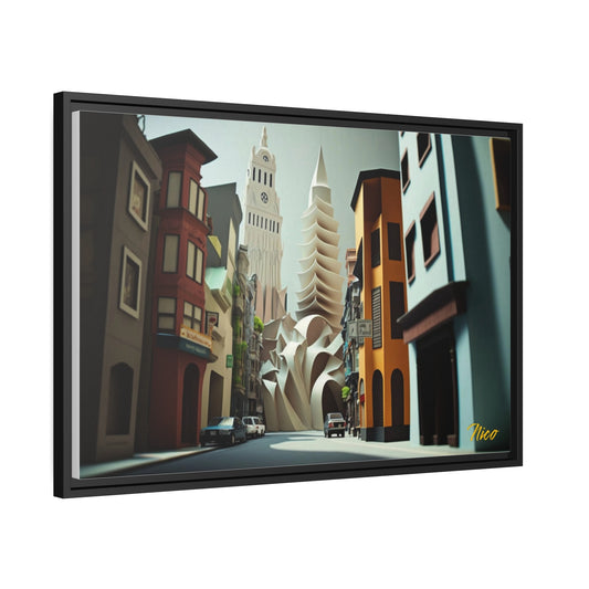 Via The Metropolis Series Print #1 - Extended Black Framed Canvas Print