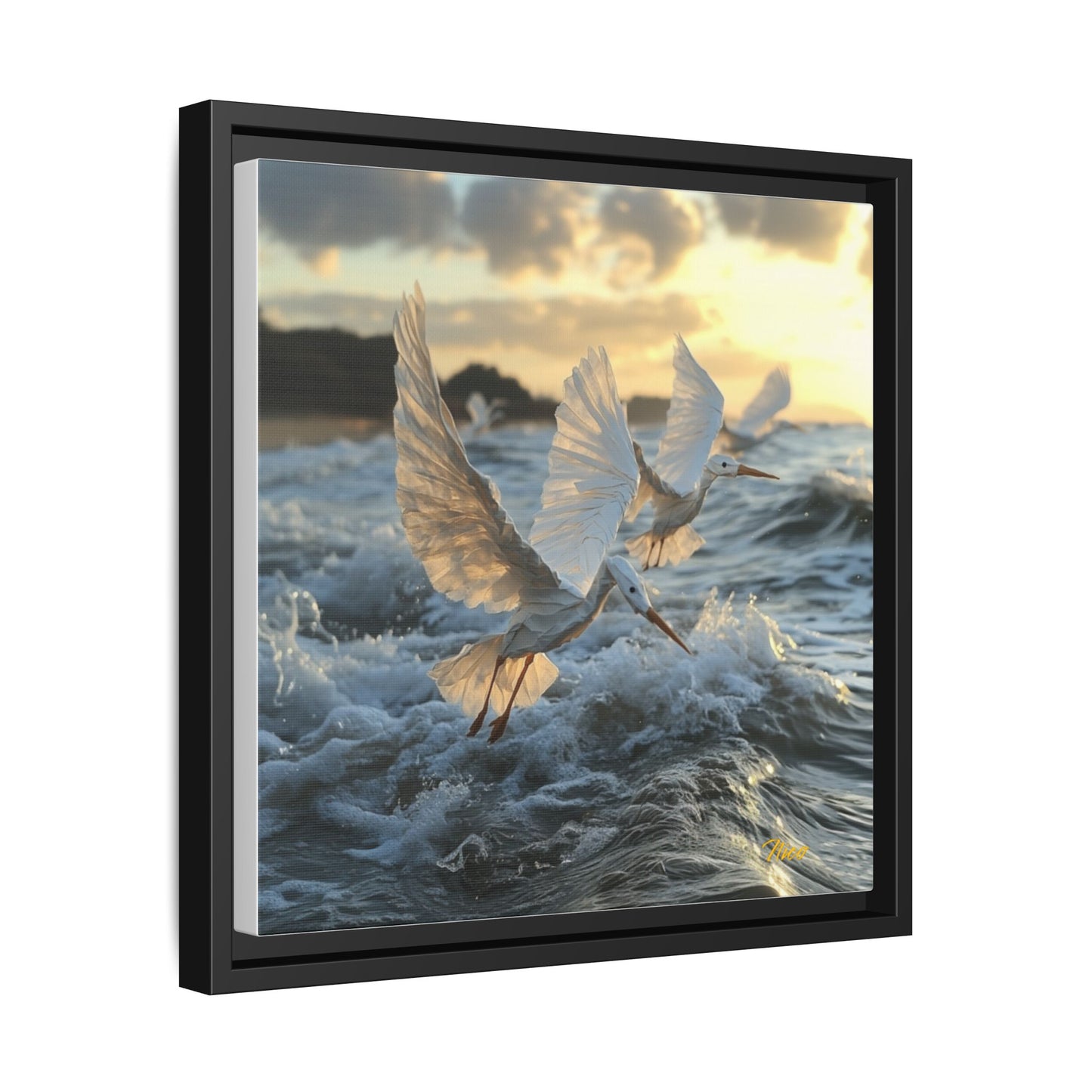 By The Seaside Series Print #10 - Black Framed Canvas Print