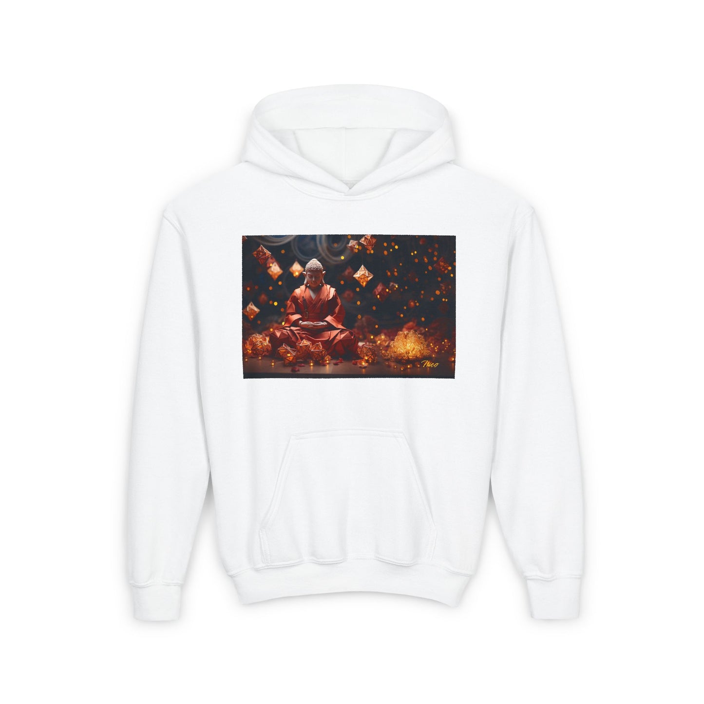 Ascending Buddah Series Print #7 Youth Heavy Blend Hooded Sweatshirt