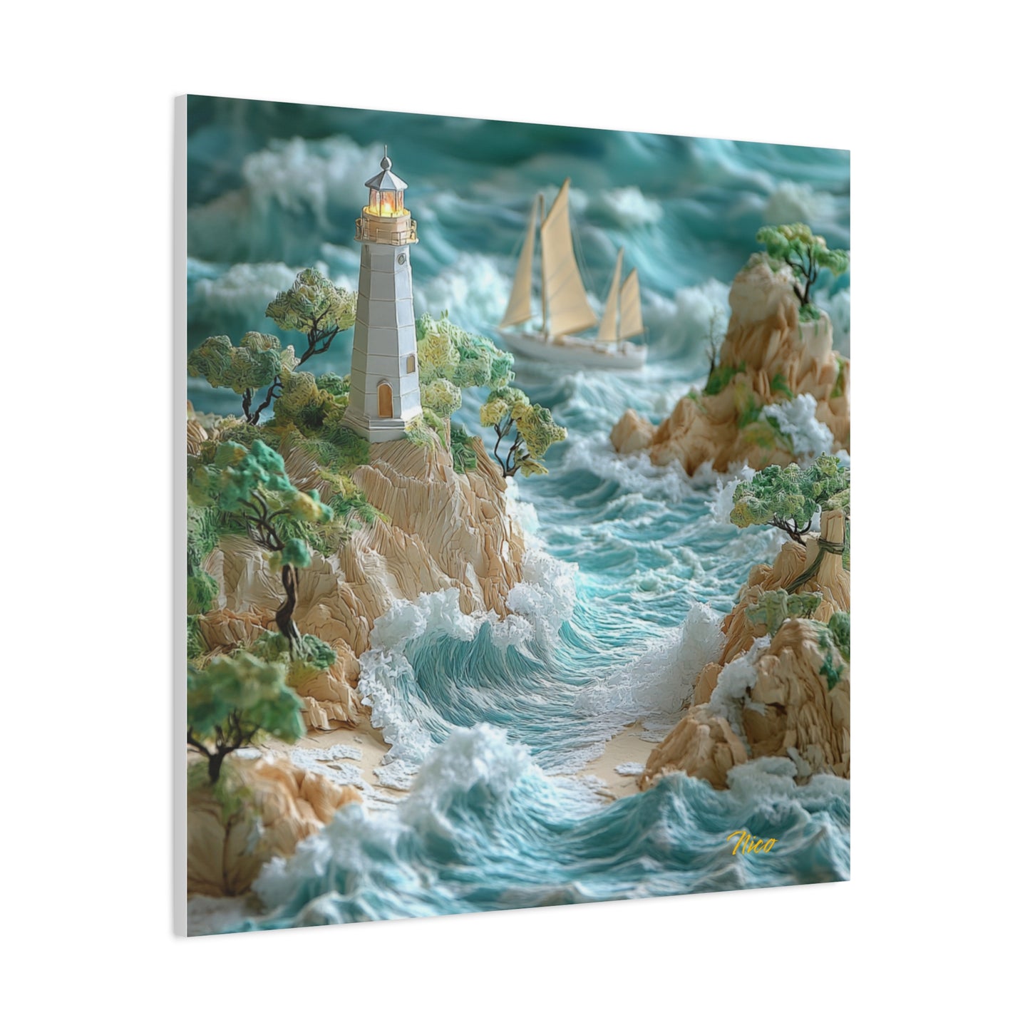 By The Seaside Series Print #9 - Streched Matte Canvas Print, 1.25" Thick