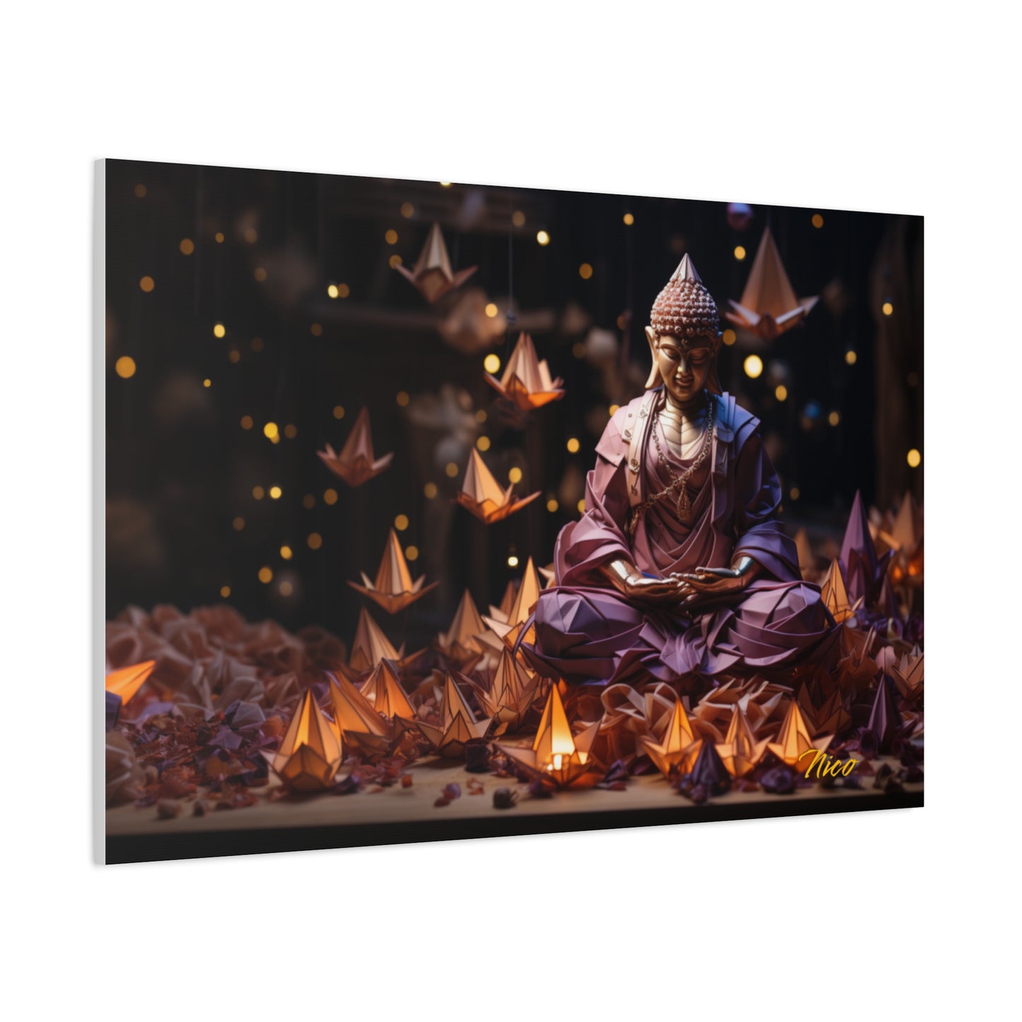 Ascending Buddha Series Print #6 - Streched Matte Canvas Print, 1.25" Thick