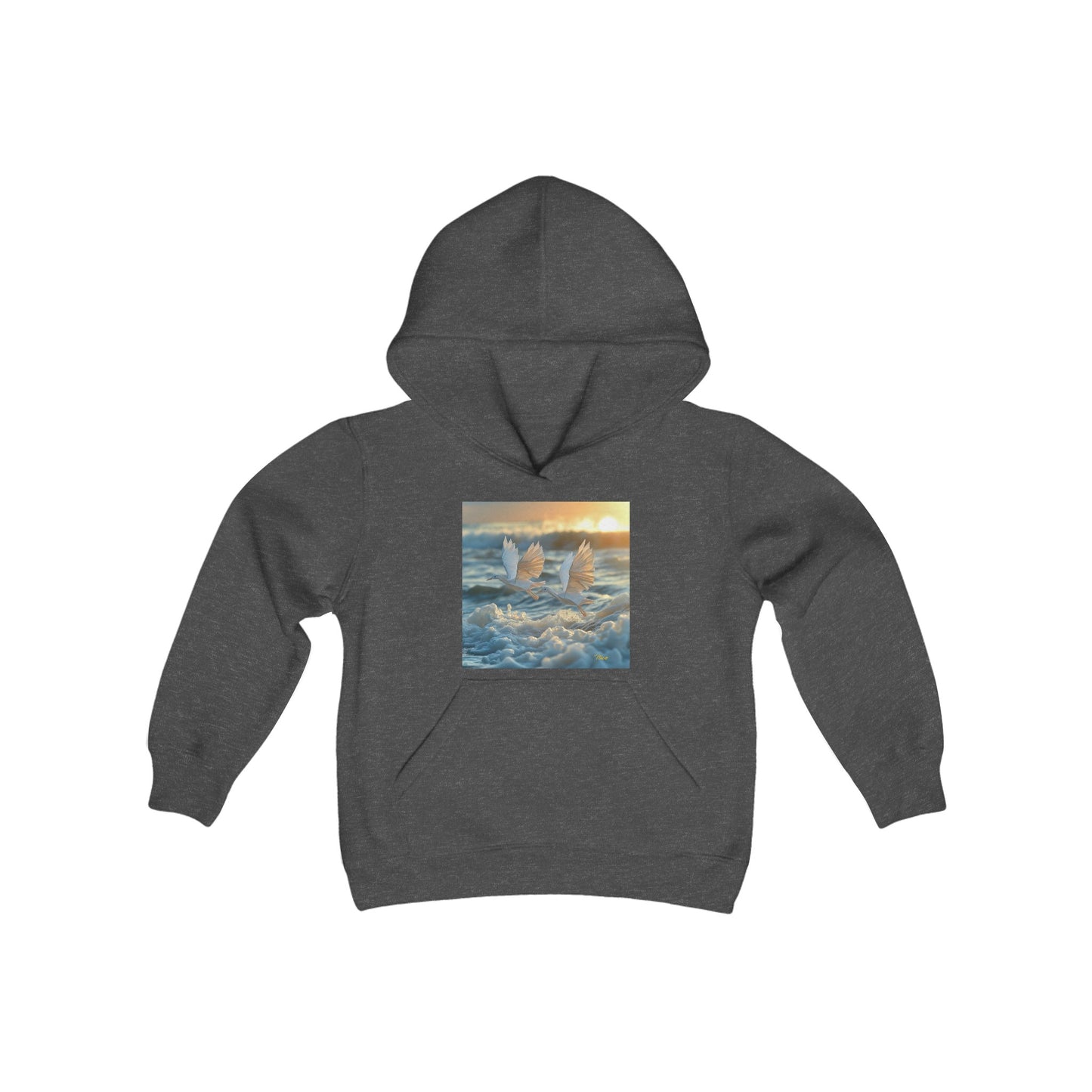 By The Seaside Series Print #5 Youth Heavy Blend Hooded Sweatshirt