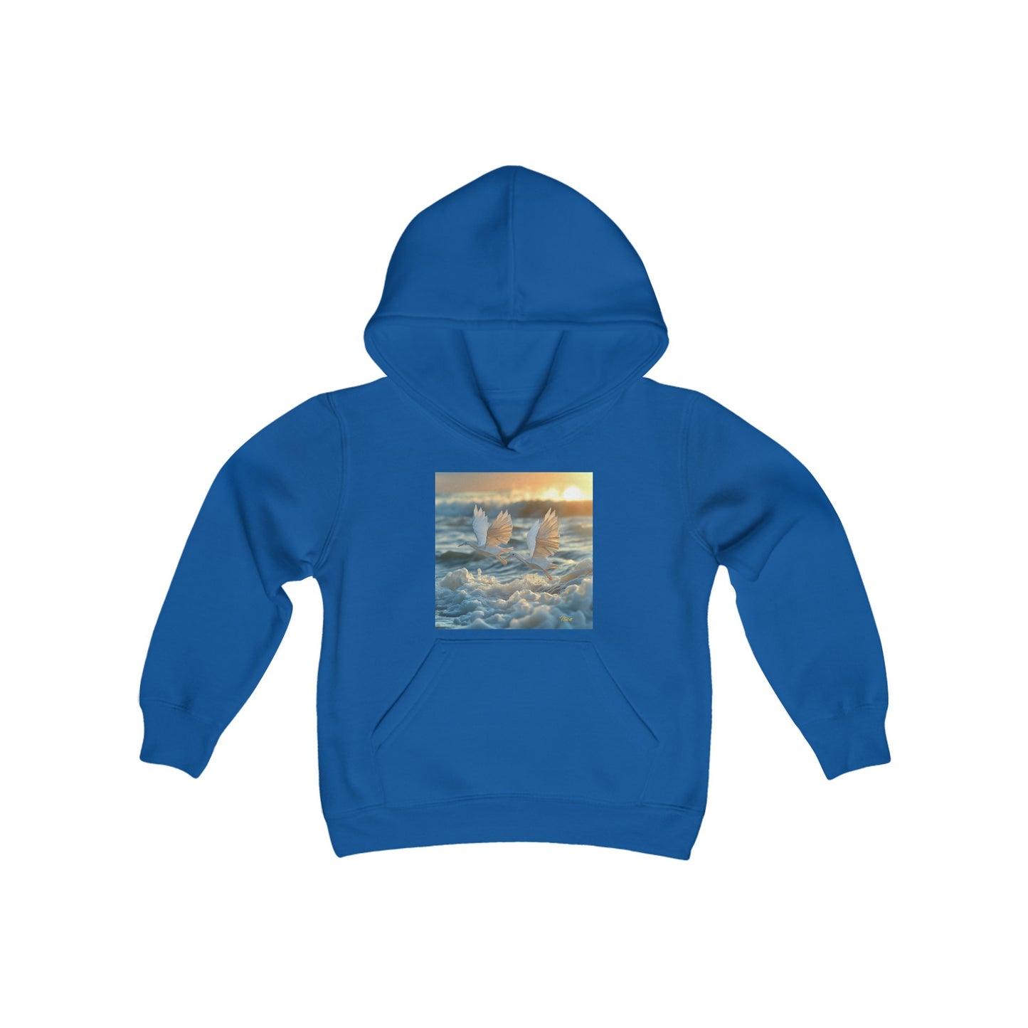 By The Seaside Series Print #5 Youth Heavy Blend Hooded Sweatshirt