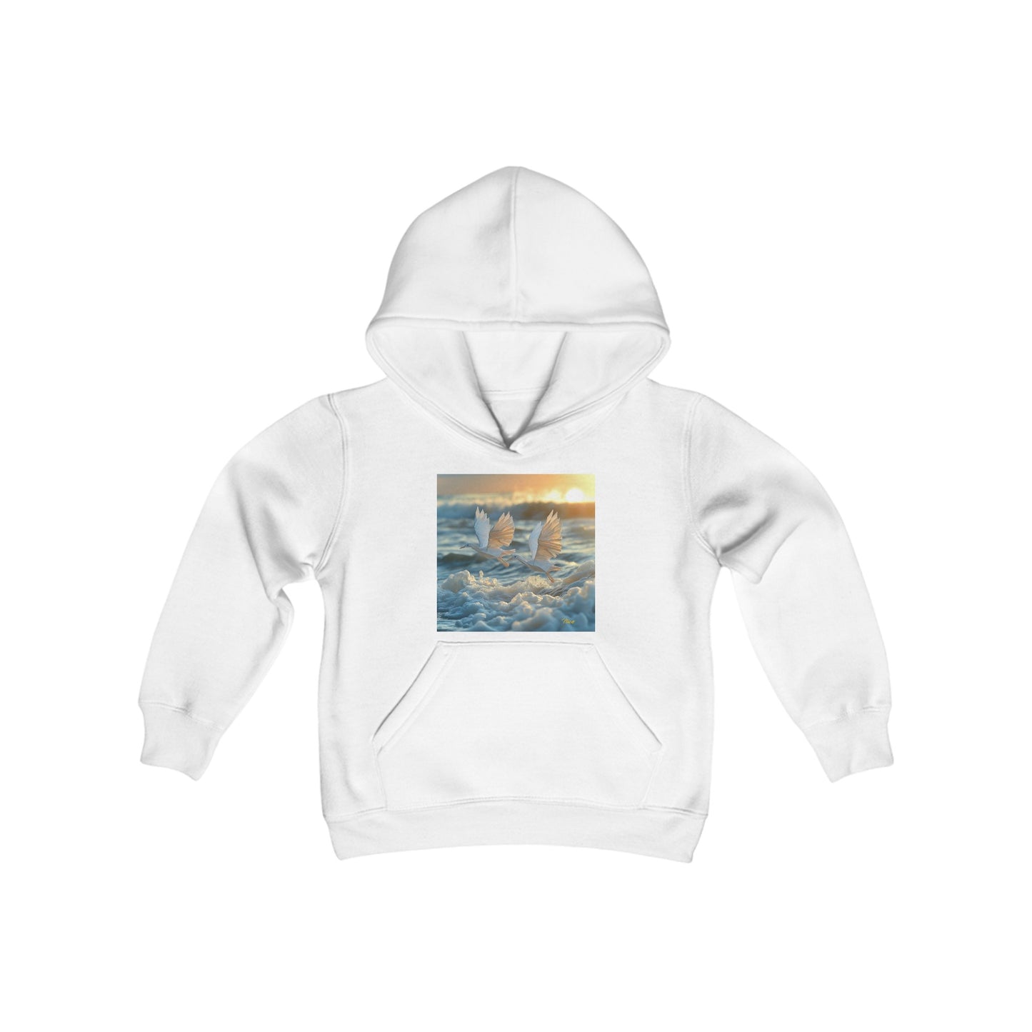 By The Seaside Series Print #5 Youth Heavy Blend Hooded Sweatshirt