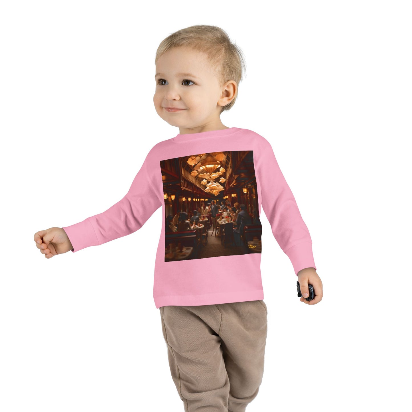 Orient Express Series Print #8 Toddler Long Sleeve Tee