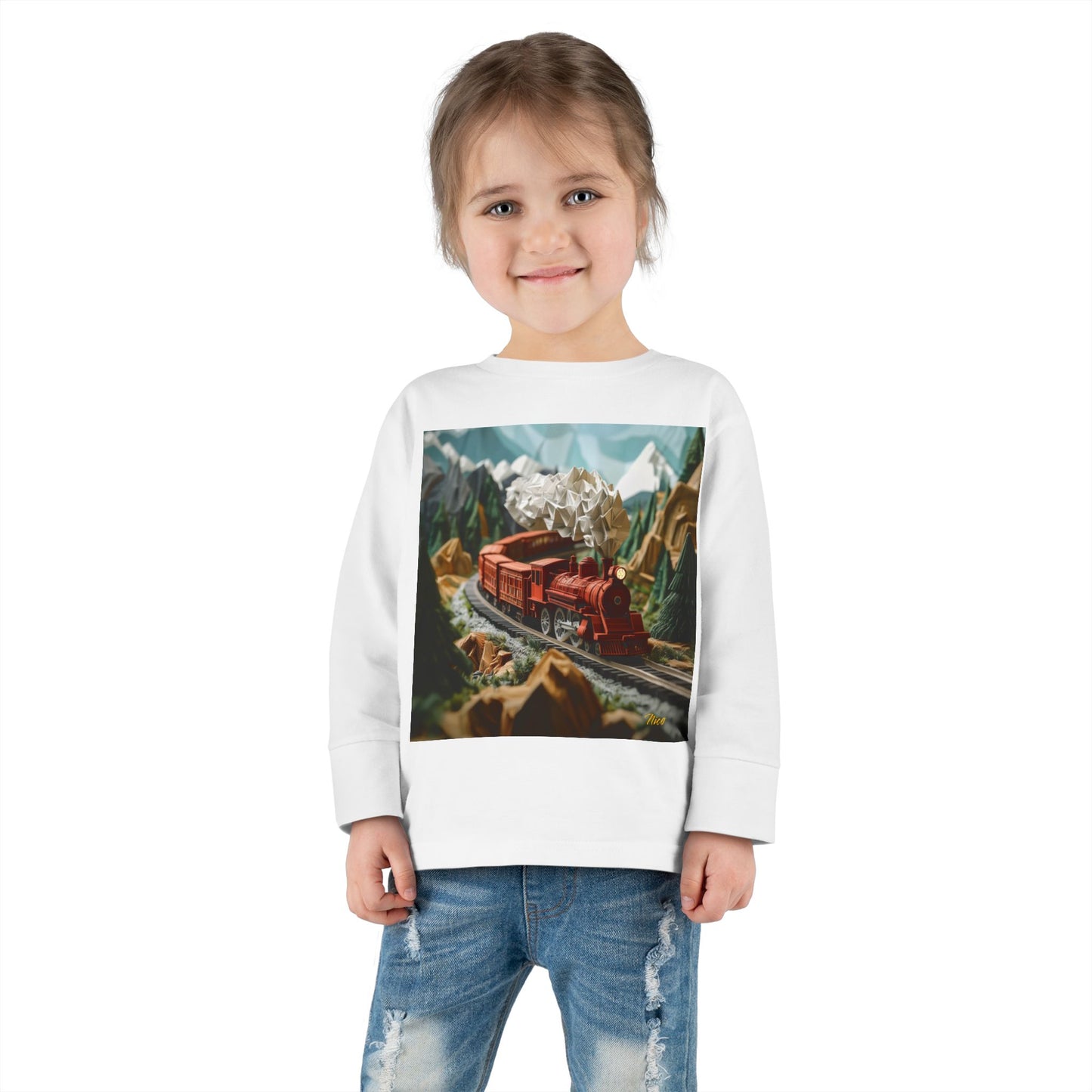 Orient Express Series Print #3 Toddler Long Sleeve Tee