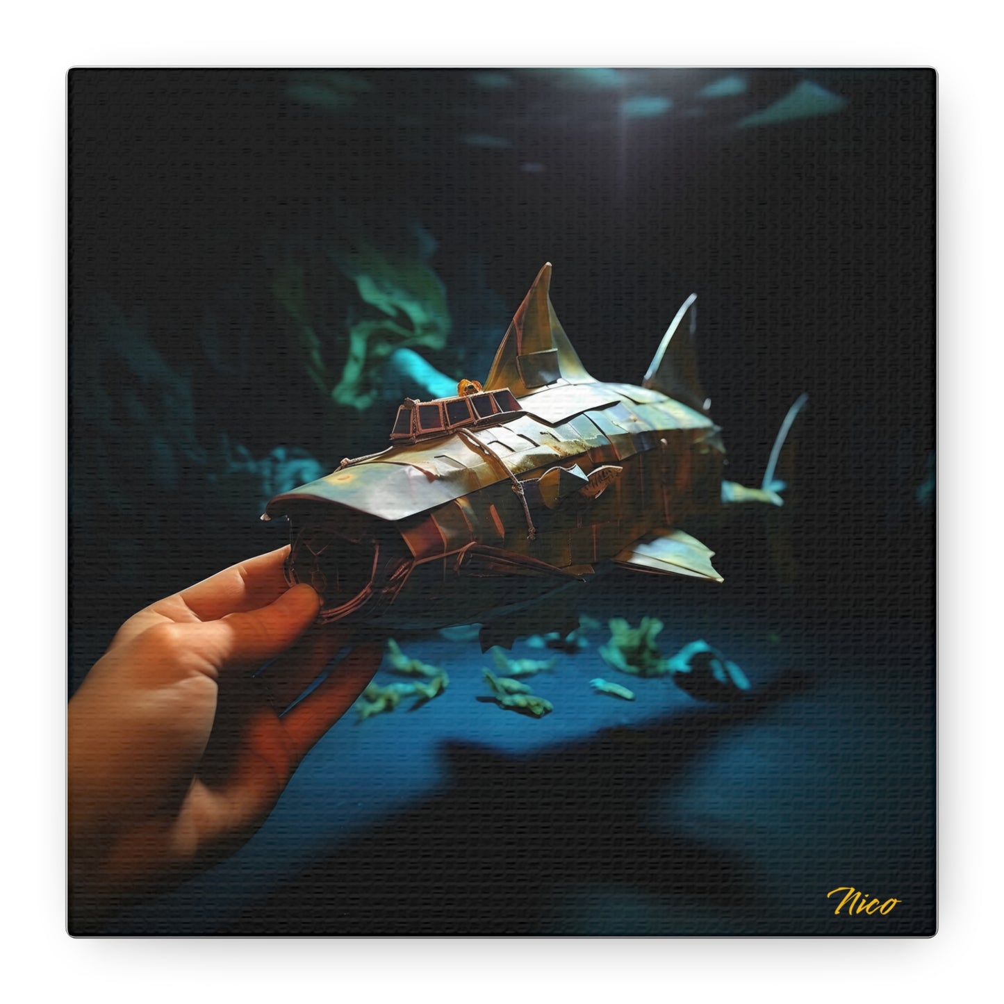 20,000 Leagues Under The Sea Series Print #4 - Streched Matte Canvas Print, 1.25" Thick