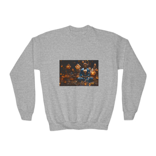 Ascending Buddah Series Print #3 Youth Crewneck Sweatshirt