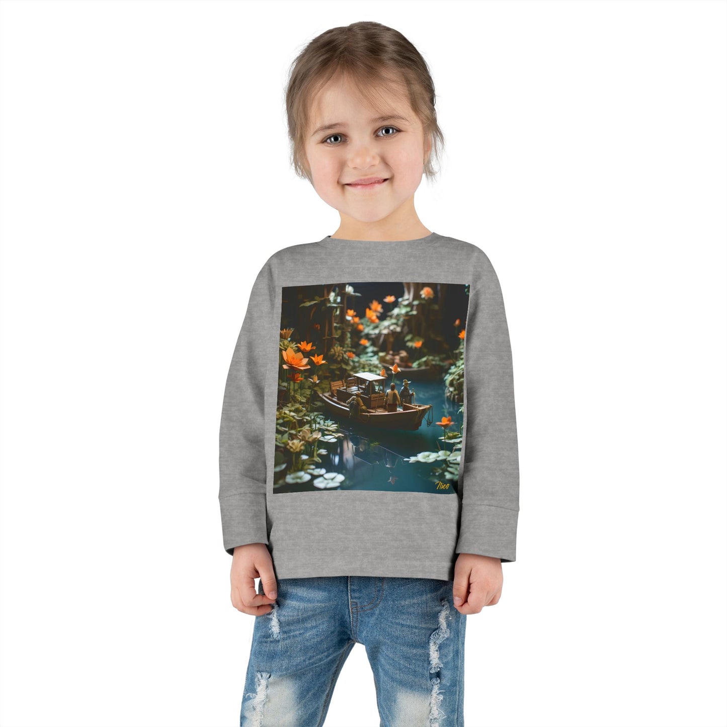 Born On A Bayou Series Print #4 Toddler Long Sleeve Tee