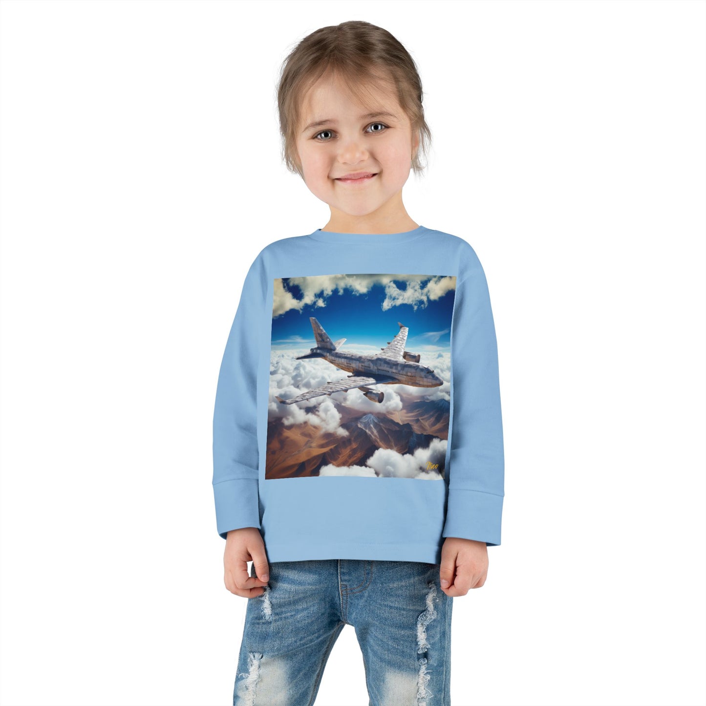 Big Ol' Jet Airliner Series Print #9 Toddler Long Sleeve Tee