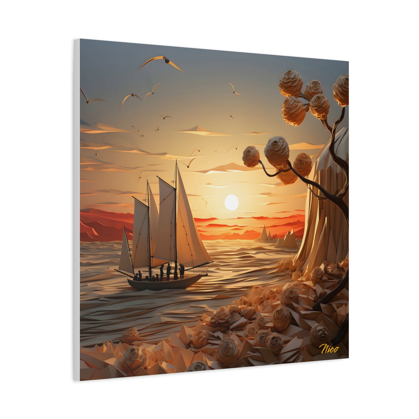 Into The Sunset Series Print #10 - Streched Matte Canvas Print, 1.25" Thick