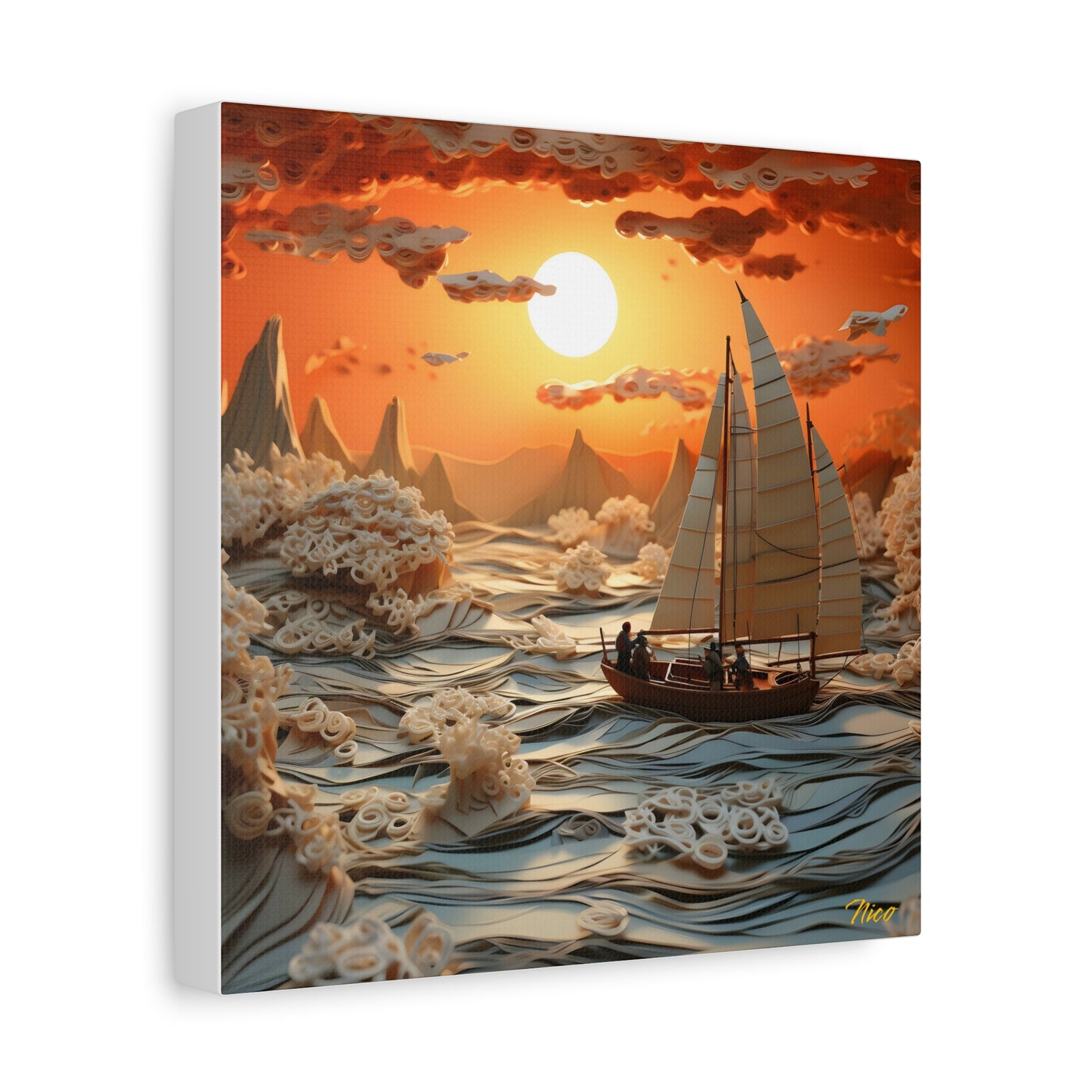 Into The Sunset Series Print #8 - Streched Matte Canvas Print, 1.25" Thick