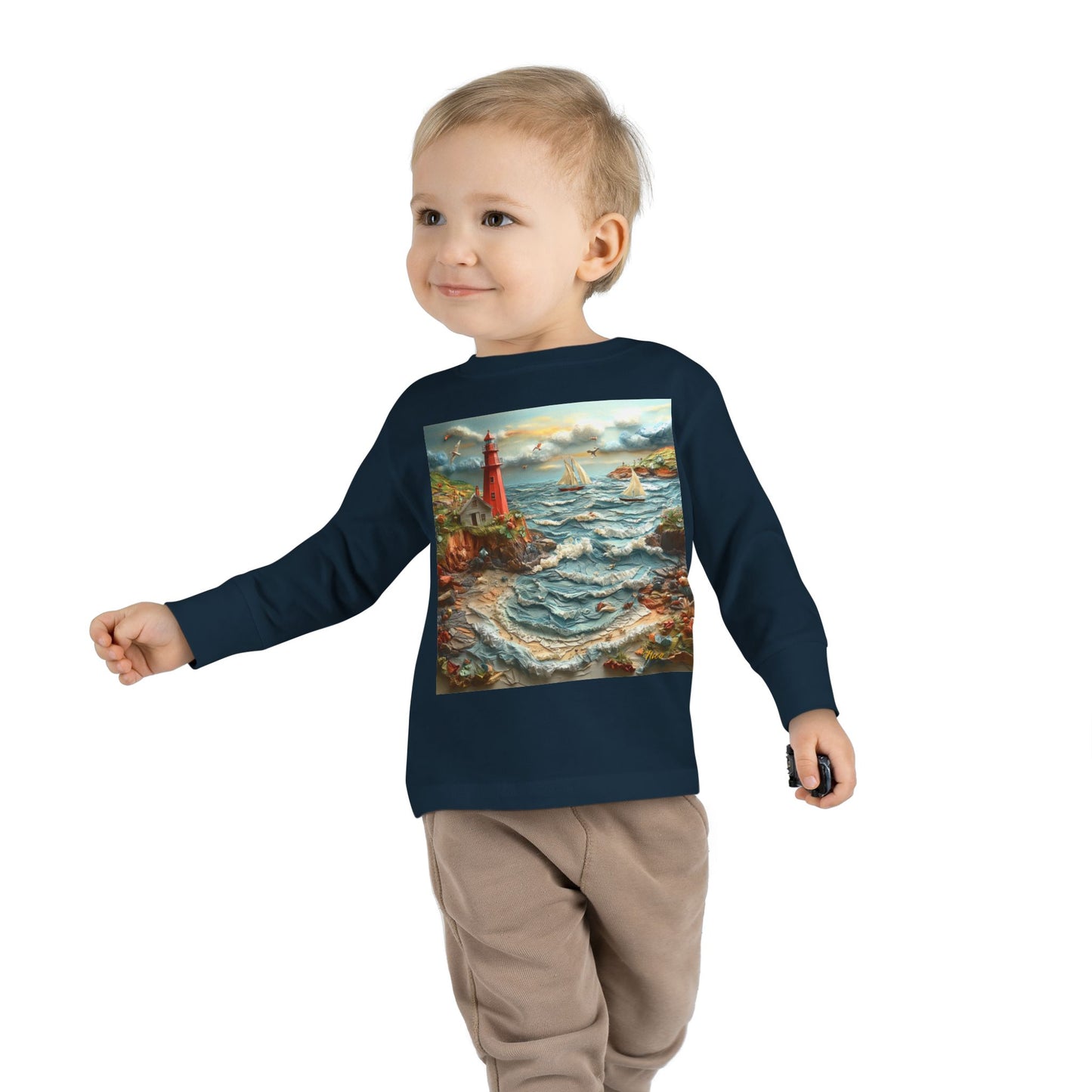 By The Seaside Series Print #2 Toddler Long Sleeve Tee