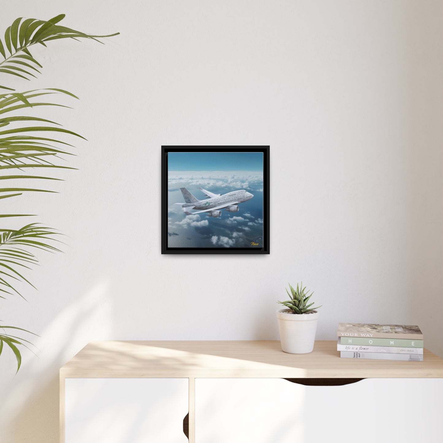 Frequent Flyer Miles Series Print #3 - Black Framed Canvas Print