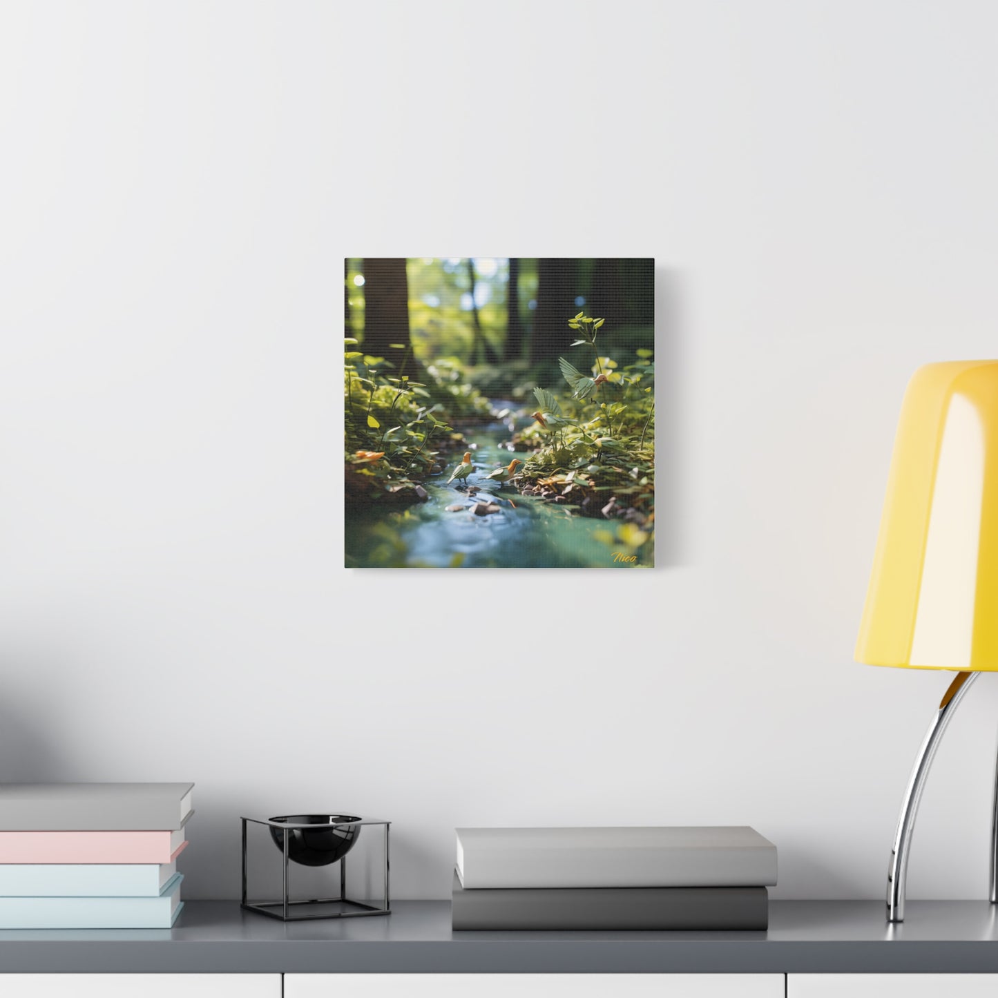 Relaxing By The Brook Series Print #8 - Streched Matte Canvas Print, 1.25" Thick