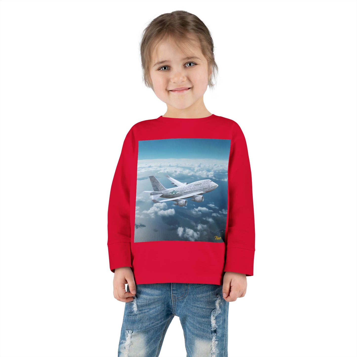 Big Ol' Jet Airliner Series Print #3 Toddler Long Sleeve Tee