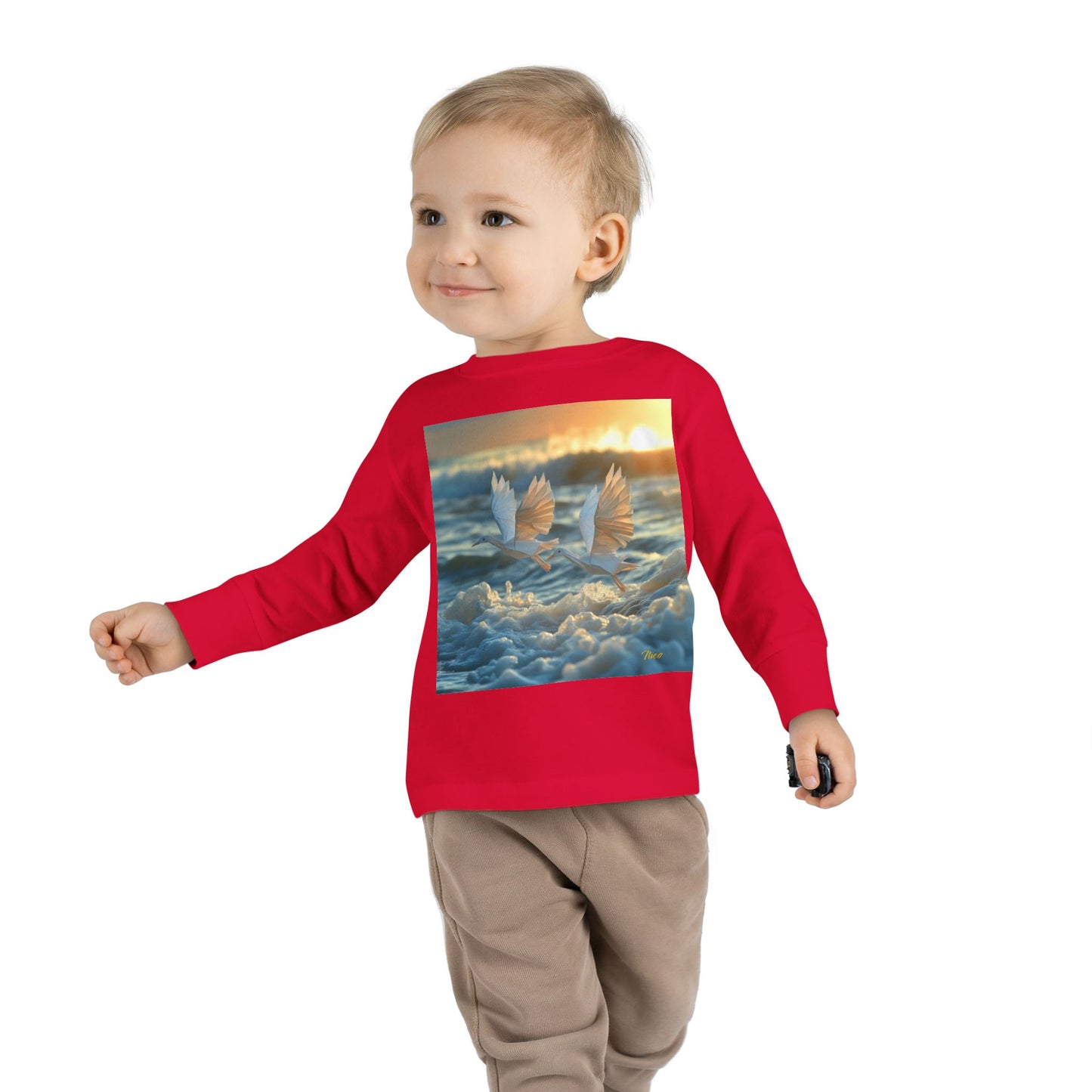 By The Seaside Series Print #5 Toddler Long Sleeve Tee