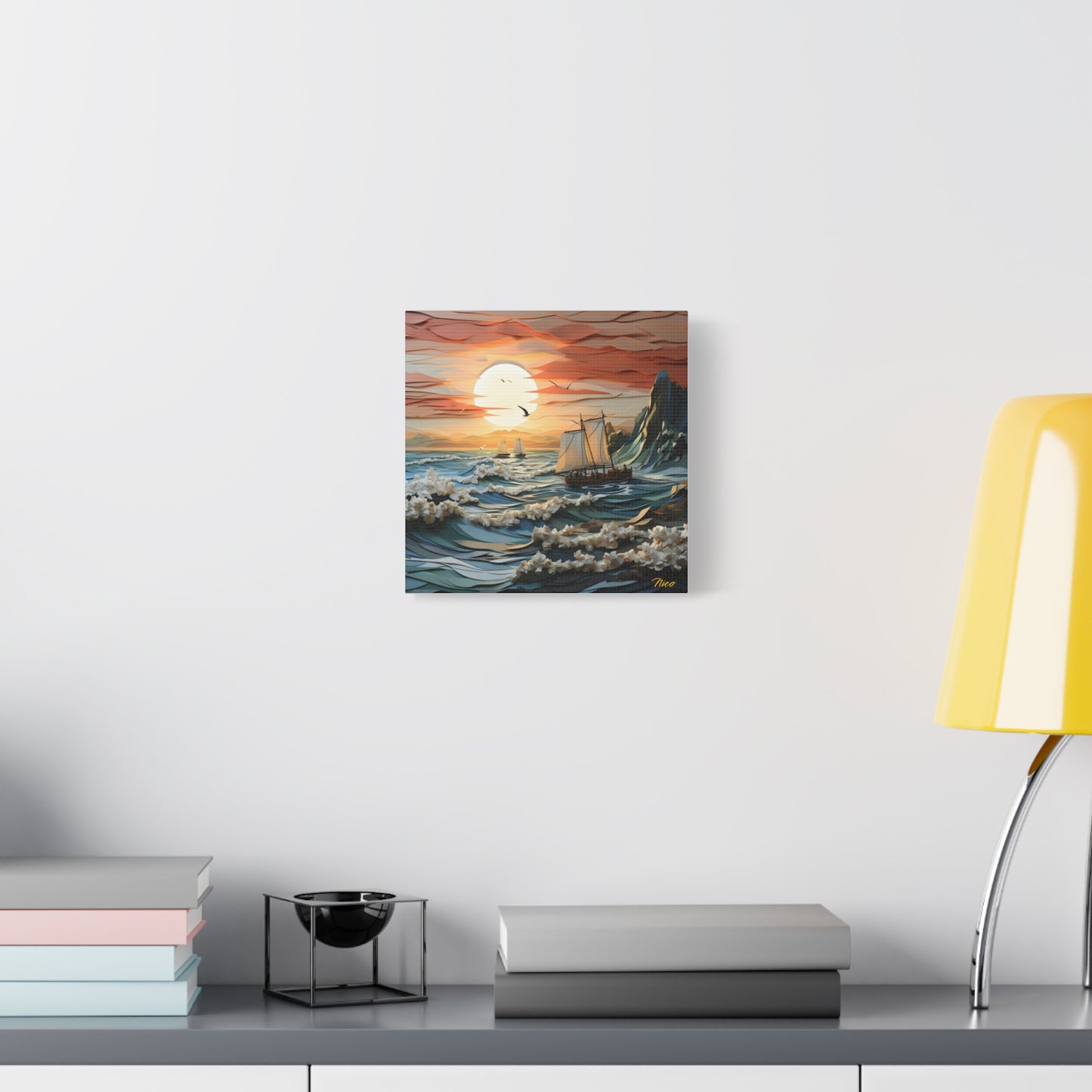 Into The Sunset Series Print #6 - Streched Matte Canvas Print, 1.25" Thick