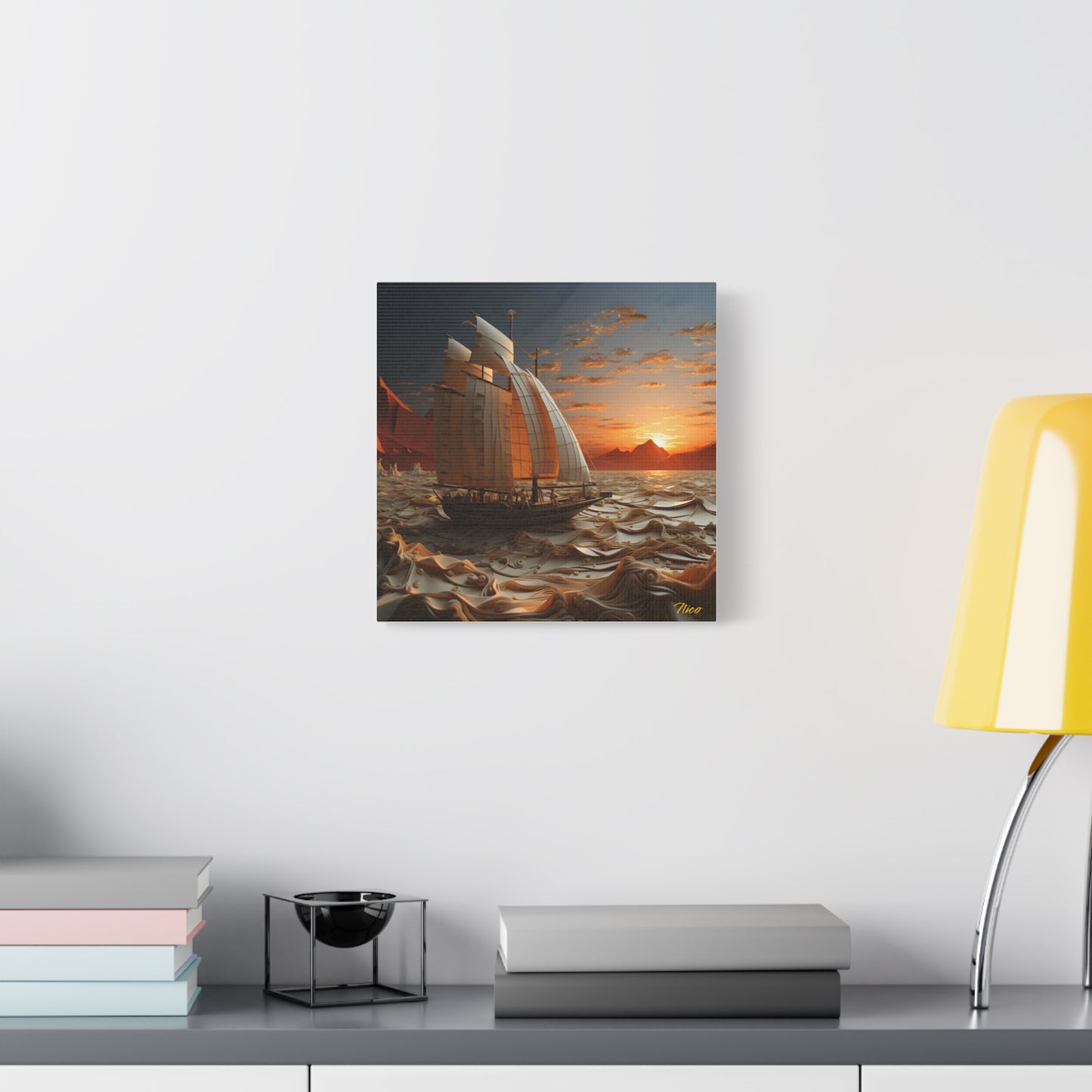 Into The Sunset Series Print #1 - Streched Matte Canvas Print, 1.25" Thick