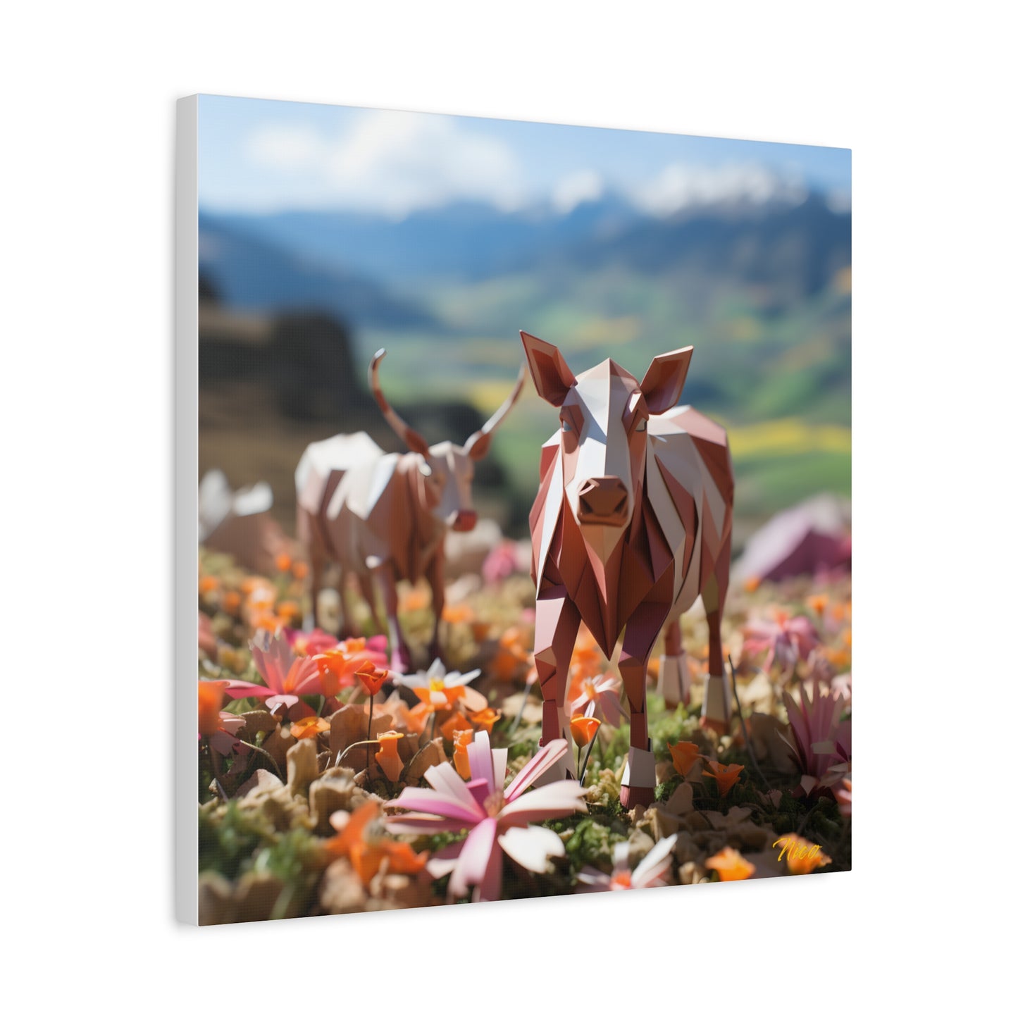 Meadow By The Farm Series Print #1 - Streched Matte Canvas Print, 1.25" Thick