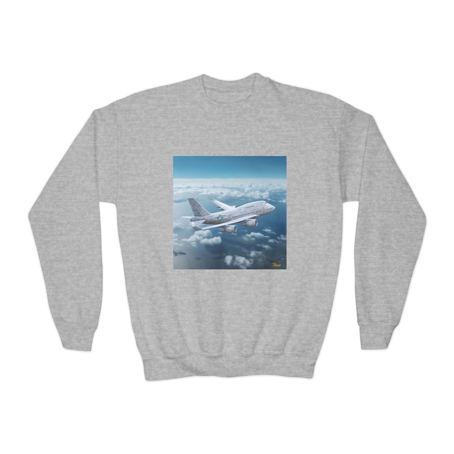 Frequent Flyer Miles Series Print #3 Youth Crewneck Sweatshirt