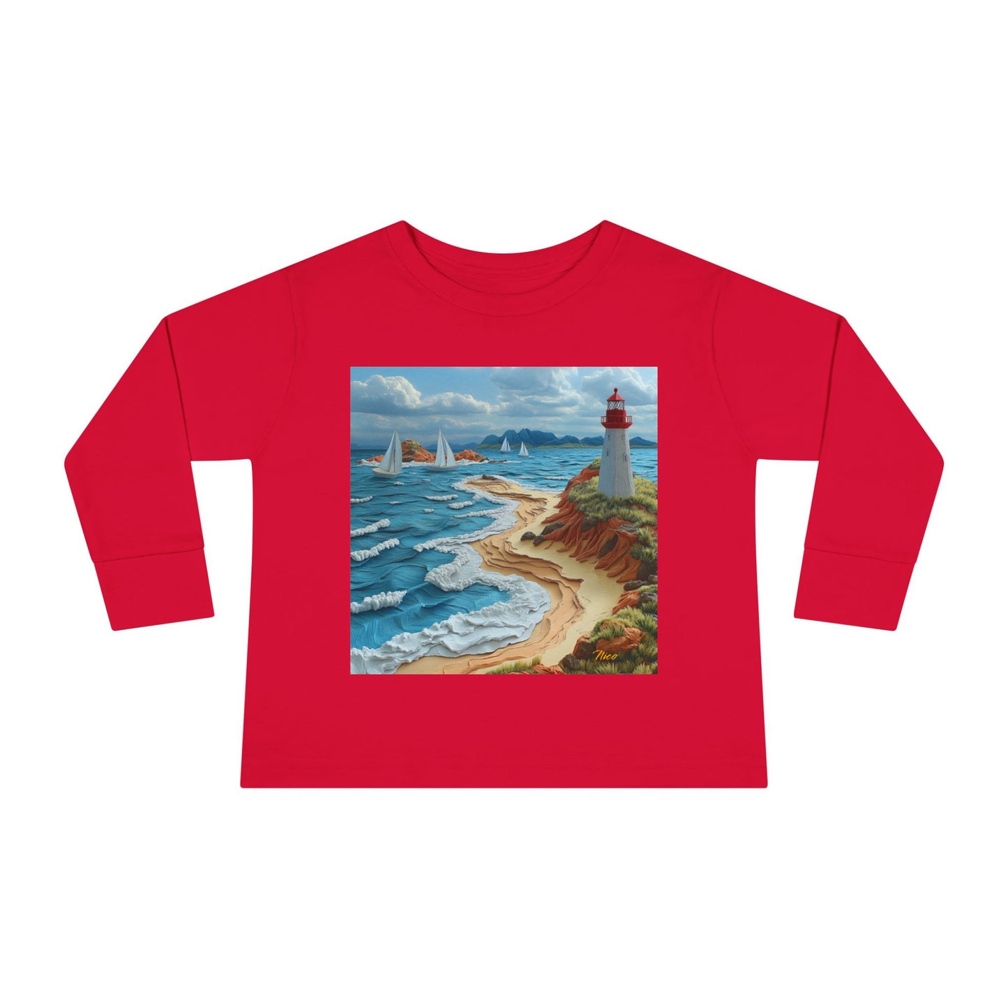 By The Seaside Series Print #4 Toddler Long Sleeve Tee