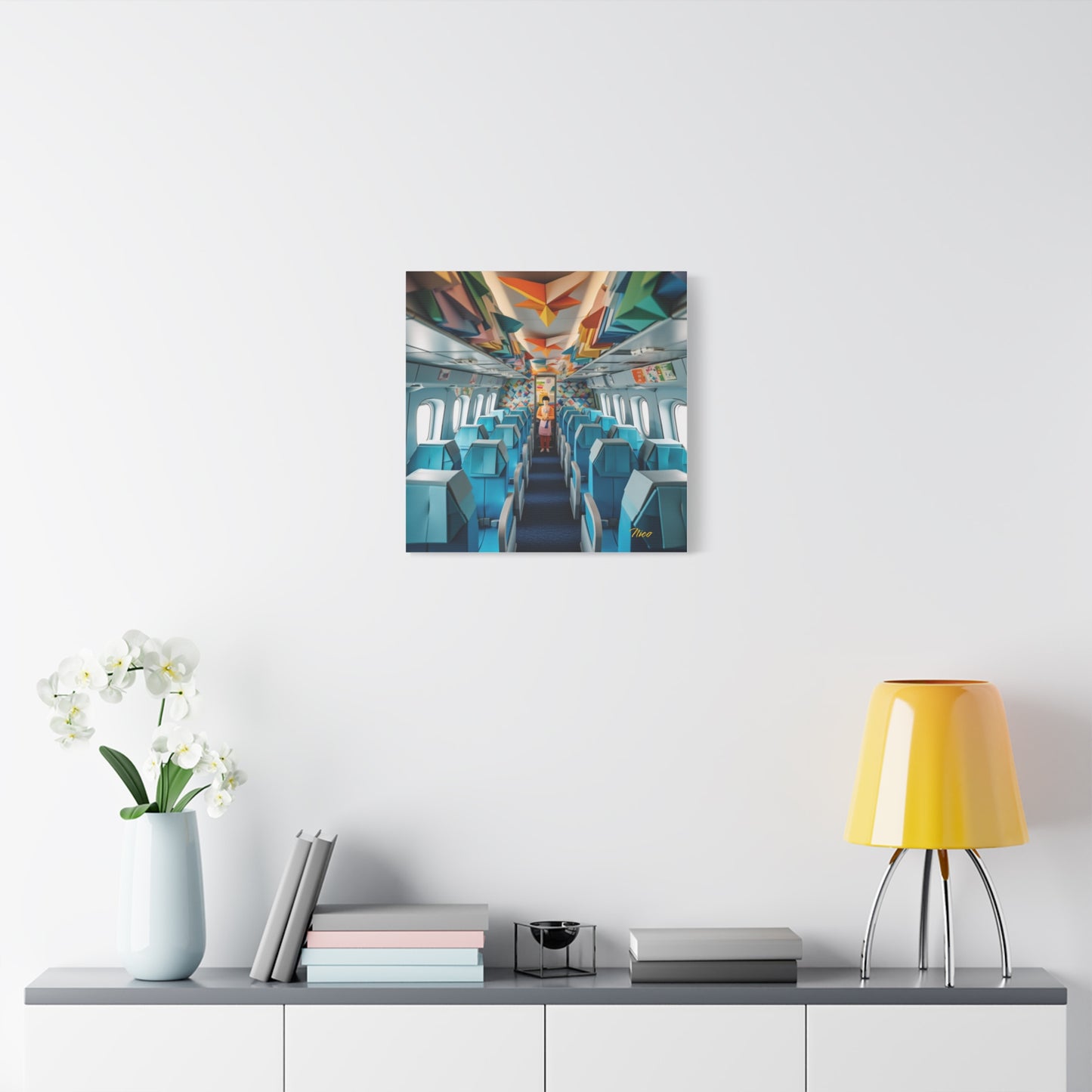 Frequent Flyer Miles Series Print #6 - Streched Matte Canvas Print, 1.25" Thick