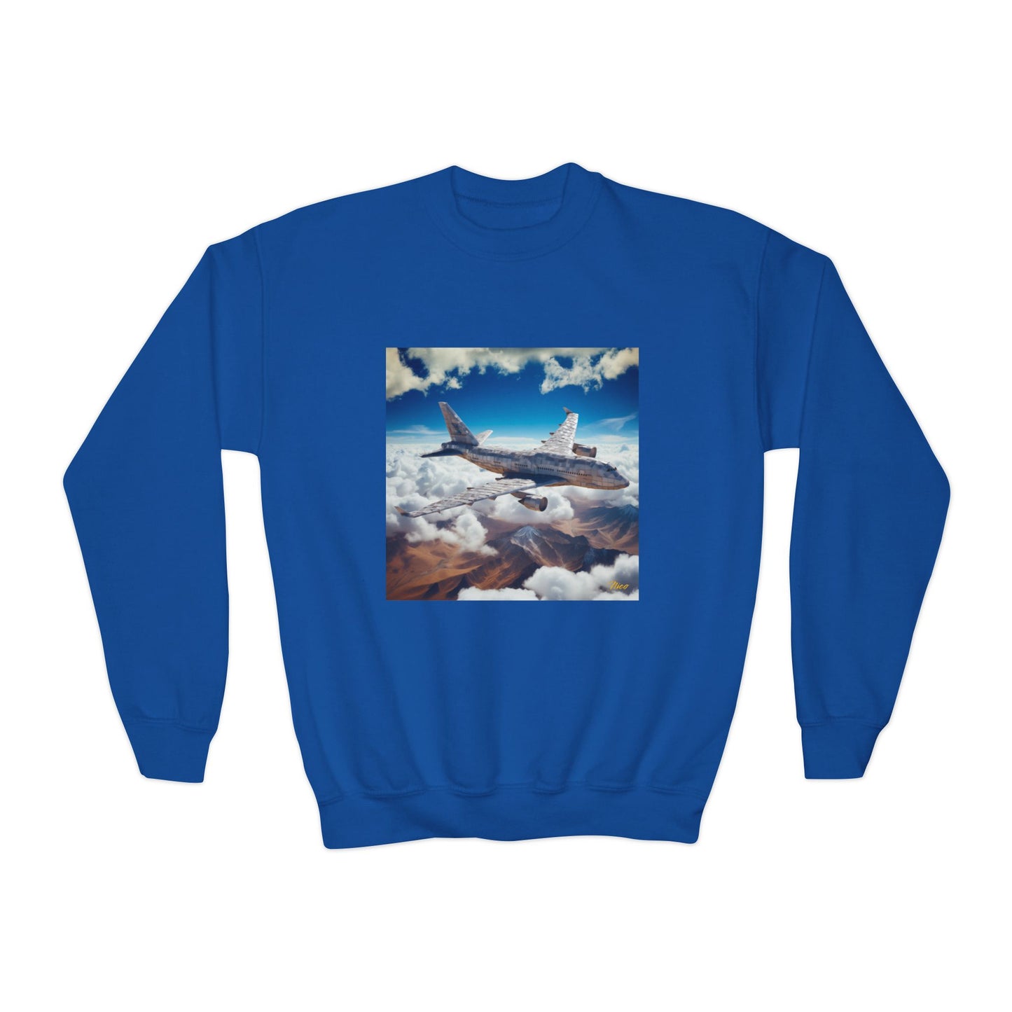 Frequent Flyer Miles Series Print #9 Youth Crewneck Sweatshirt