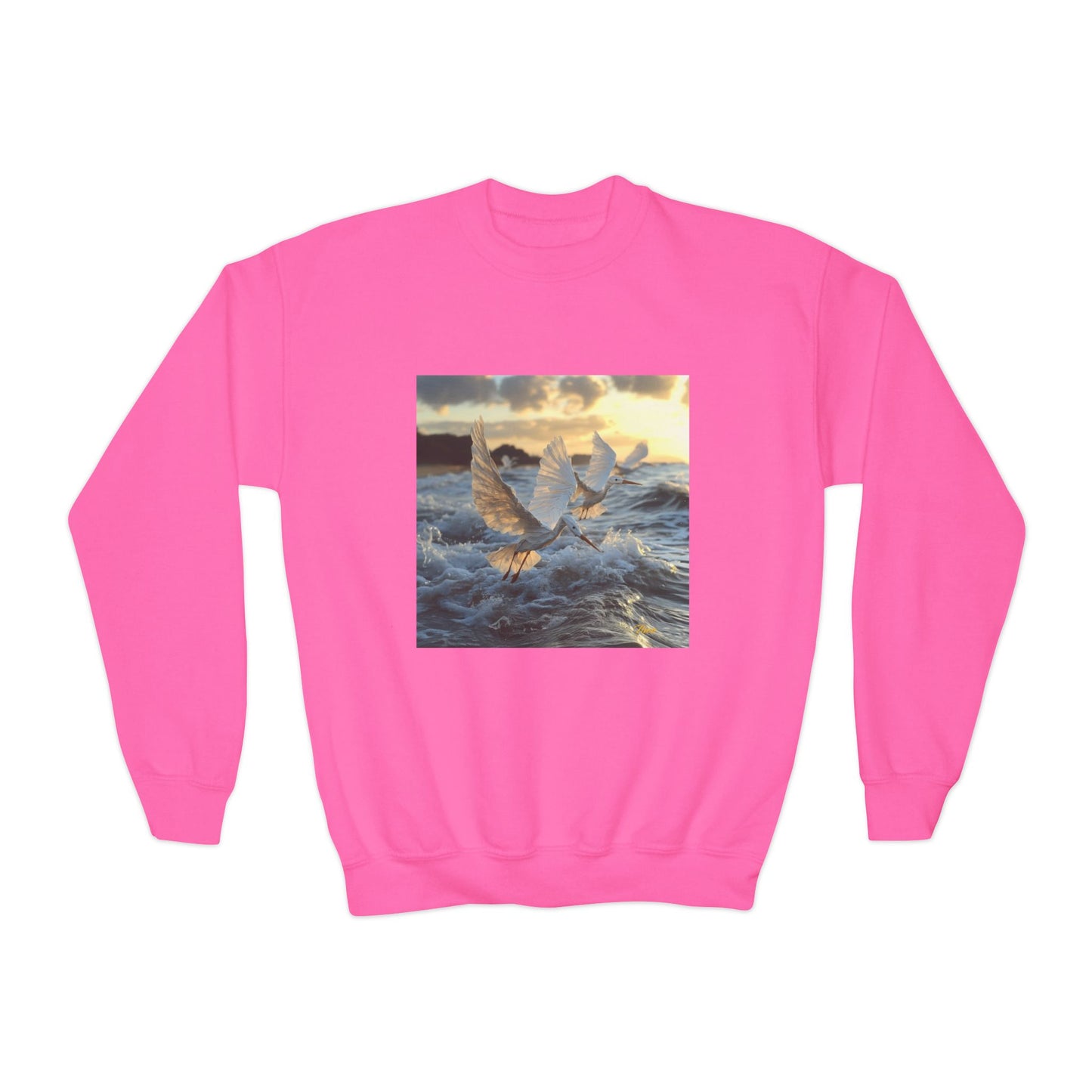 By The Seaside Series Print #10 Youth Crewneck Sweatshirt