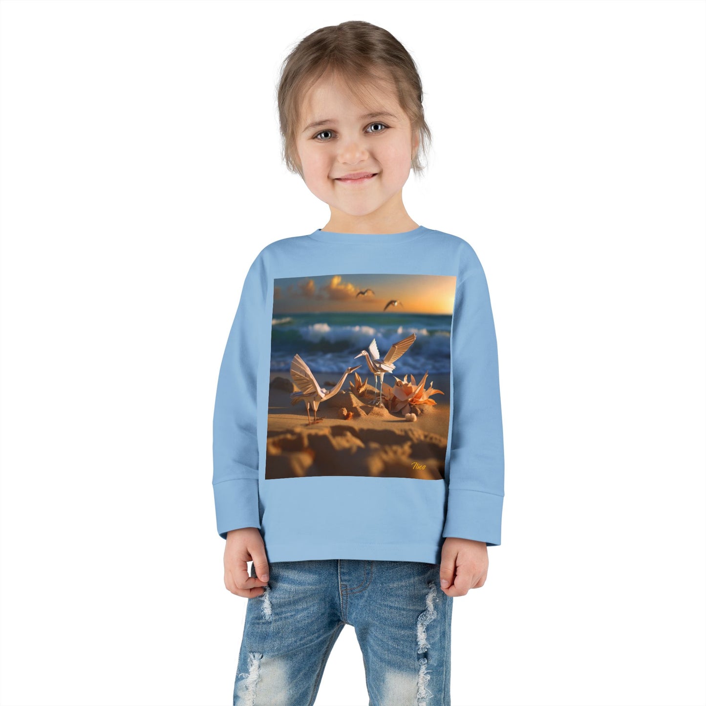 By The Seaside Series Print #3 Toddler Long Sleeve Tee