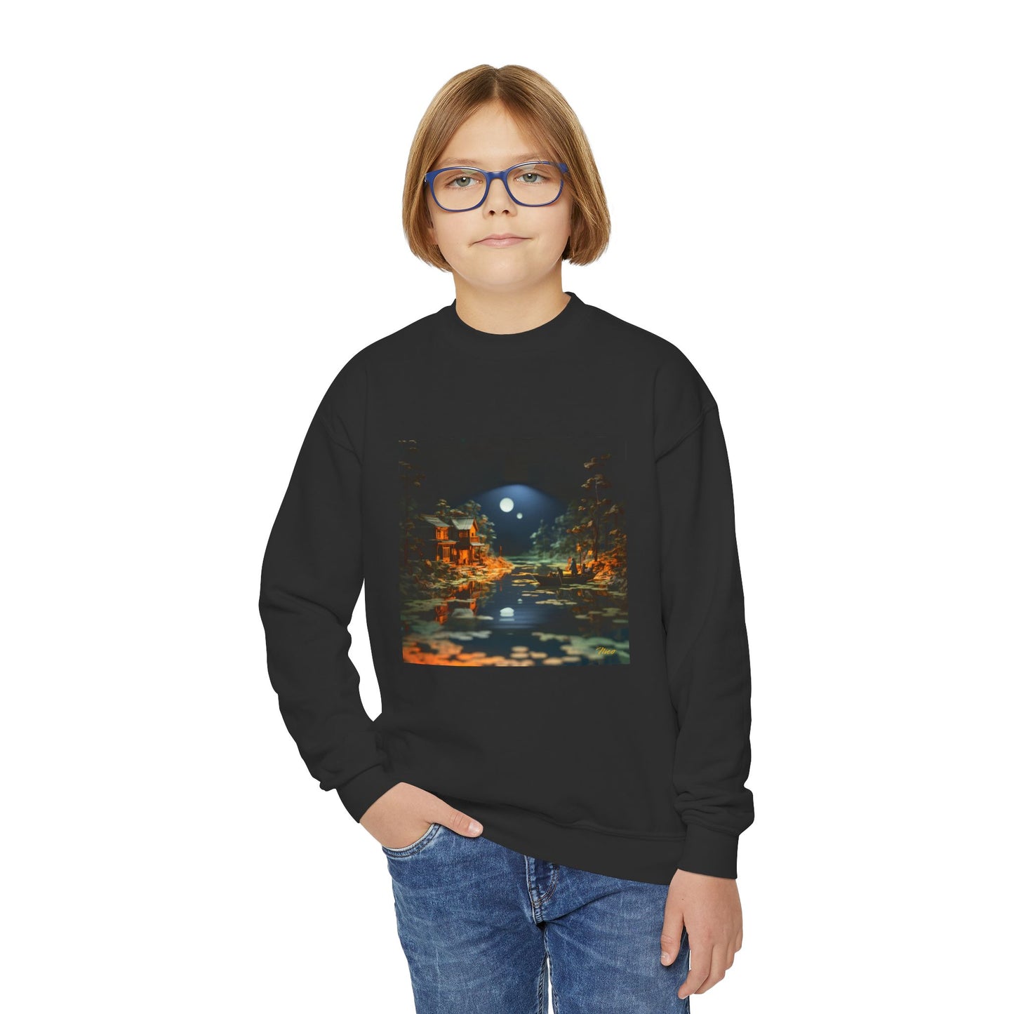 Born On A Bayou Series Print #3 Youth Crewneck Sweatshirt