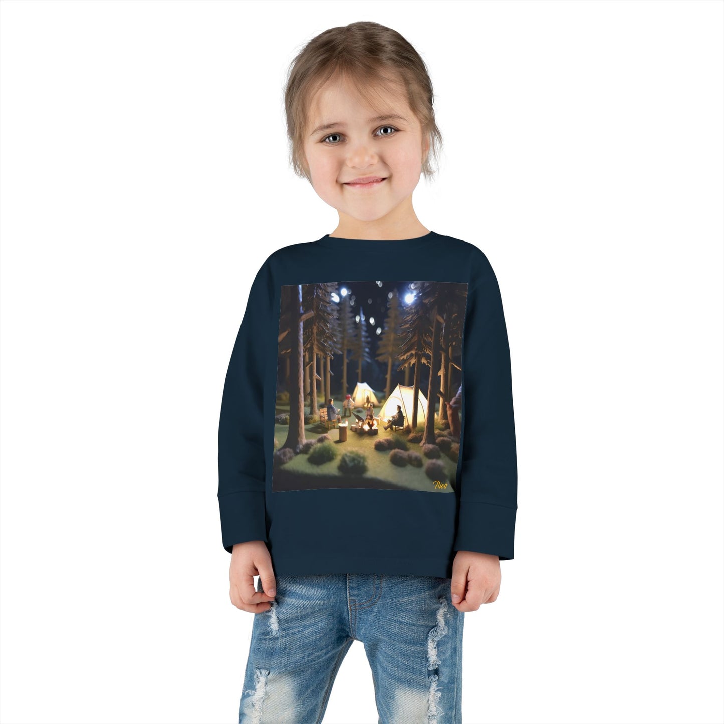 Under The Starry Skies Series Print #7 Toddler Long Sleeve Tee