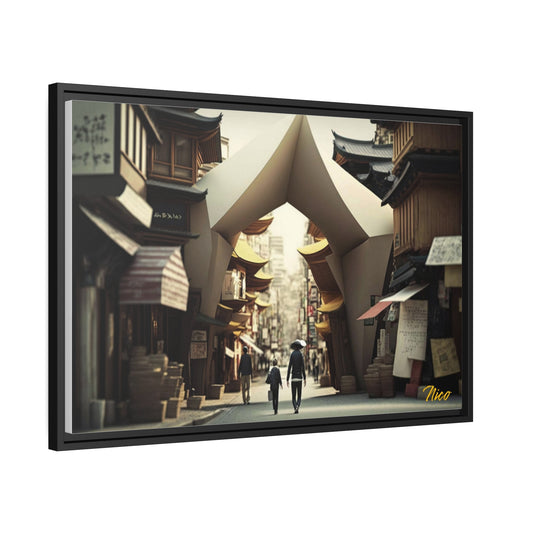 Eastern Metropolis Series Print #8 - Extended Black Framed Canvas Print