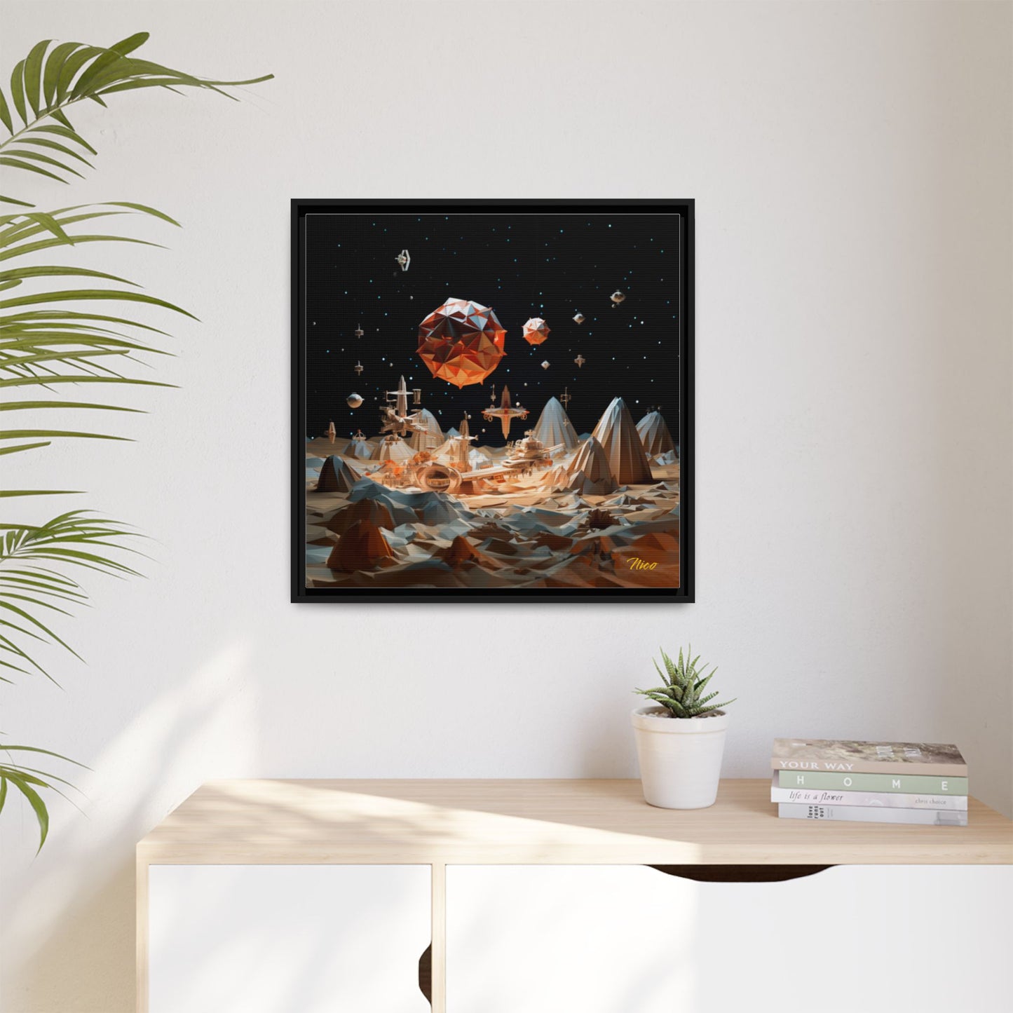 Elons' Dream Series Print #7 - Black Framed Canvas Print