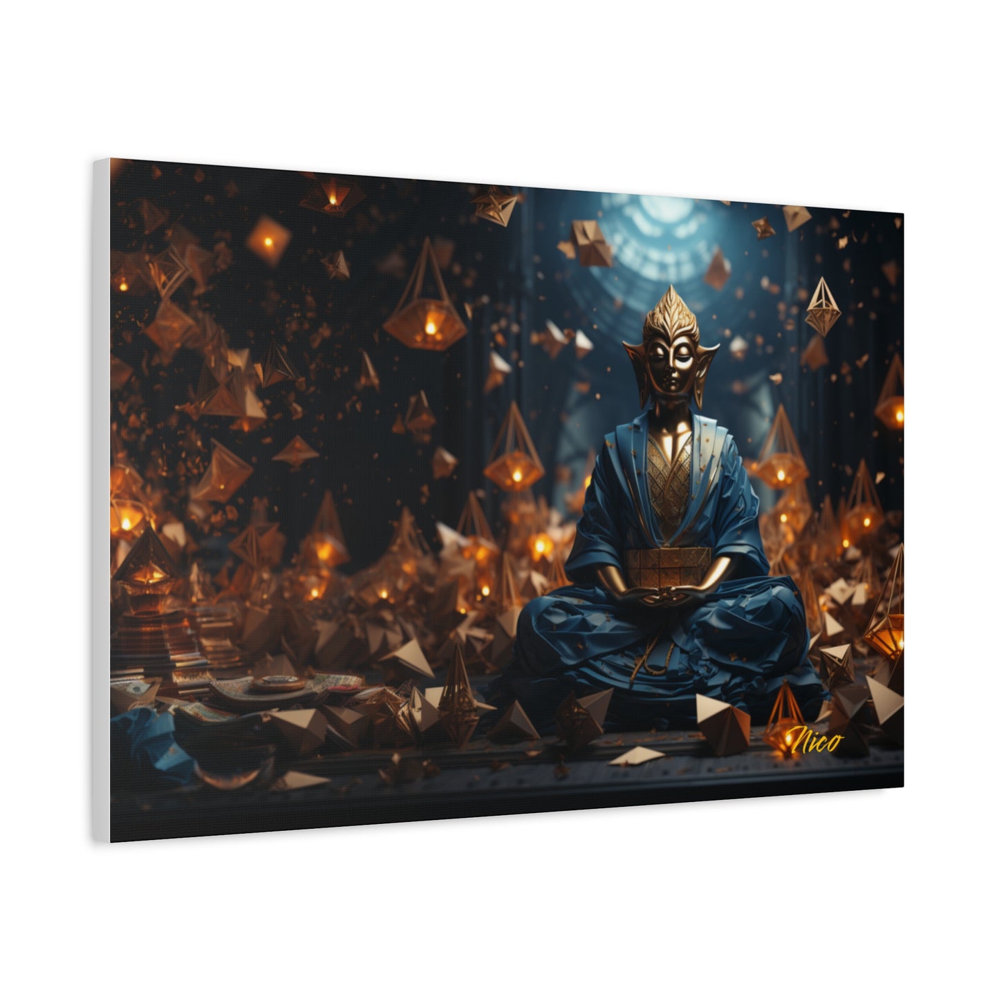 Ascending Buddha Series Print #1 - Streched Matte Canvas Print, 1.25" Thick