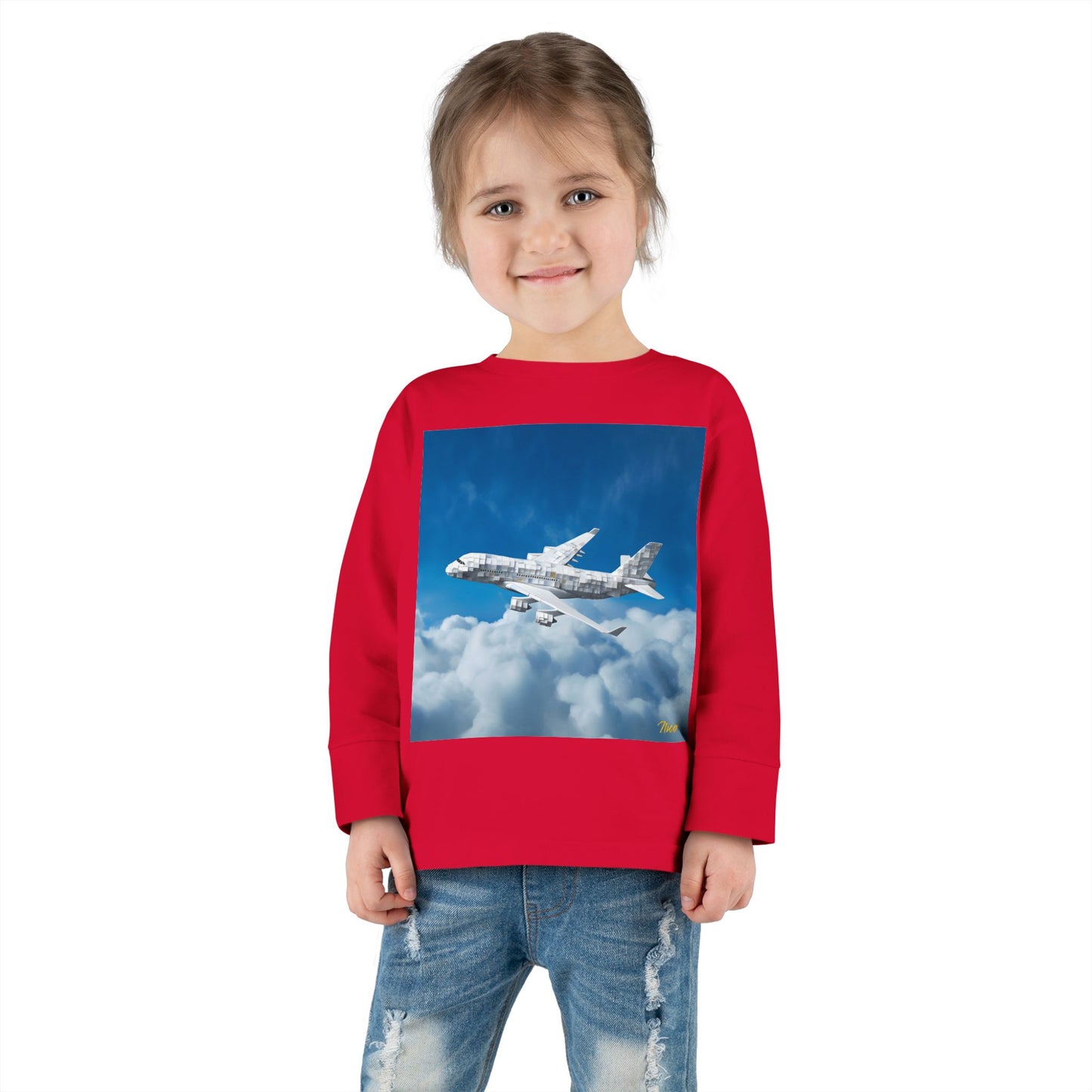 Big Ol' Jet Airliner Series Print #5 Toddler Long Sleeve Tee