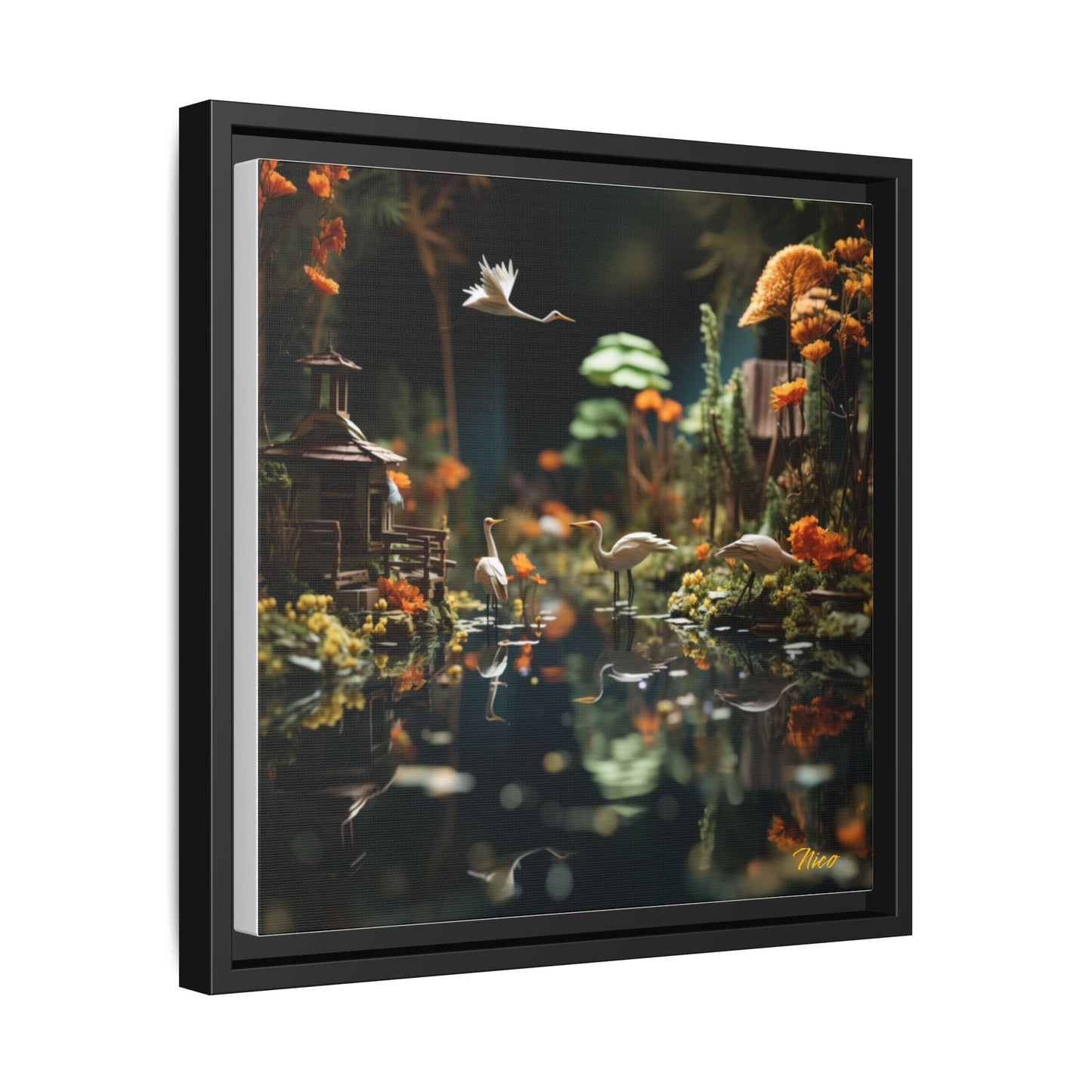 Born On A Bayou Series Print #6 - Black Framed Canvas Print