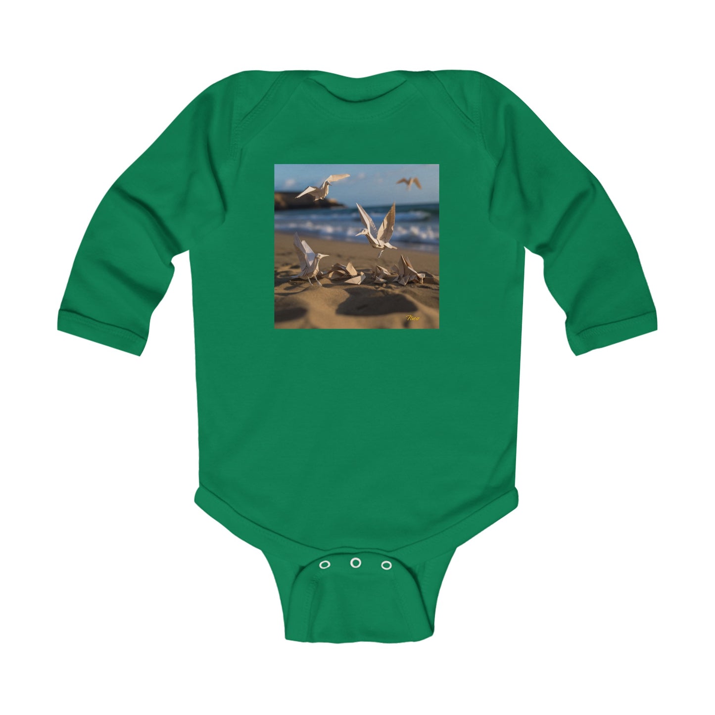 By The Seaside Series Print #7 Infant Long Sleeve Bodysuit