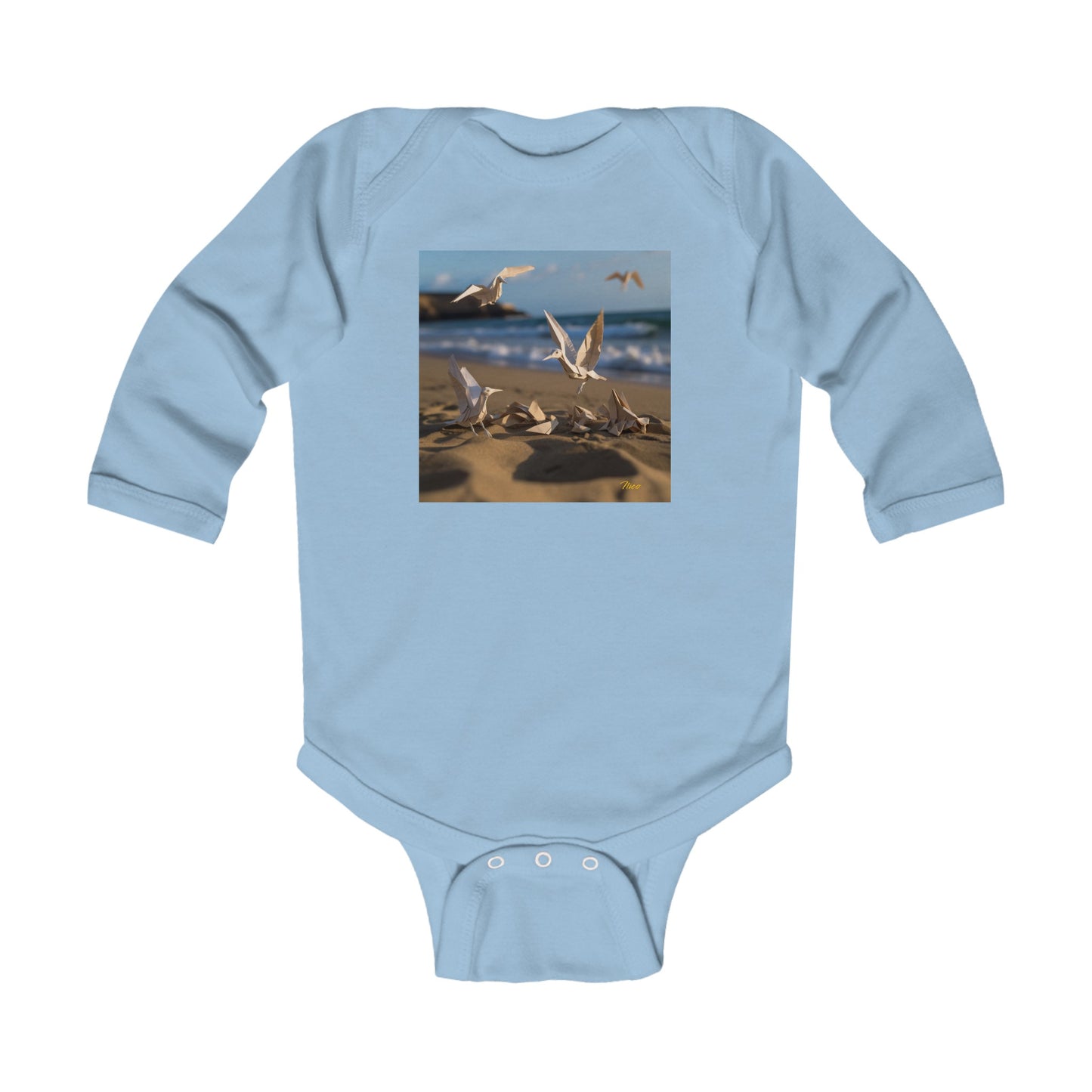 By The Seaside Series Print #7 Infant Long Sleeve Bodysuit