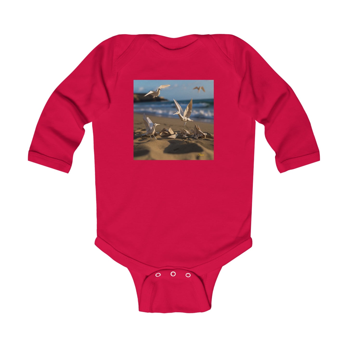 By The Seaside Series Print #7 Infant Long Sleeve Bodysuit