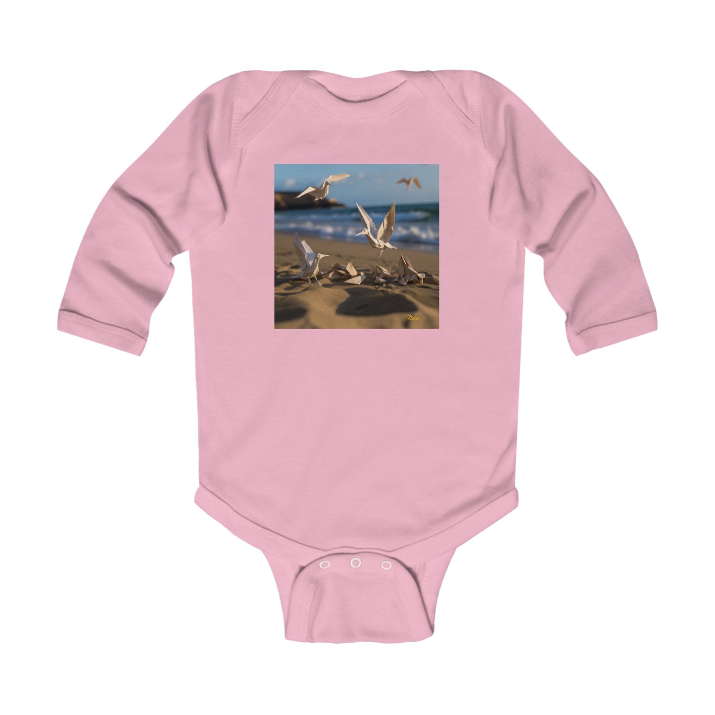 By The Seaside Series Print #7 Infant Long Sleeve Bodysuit