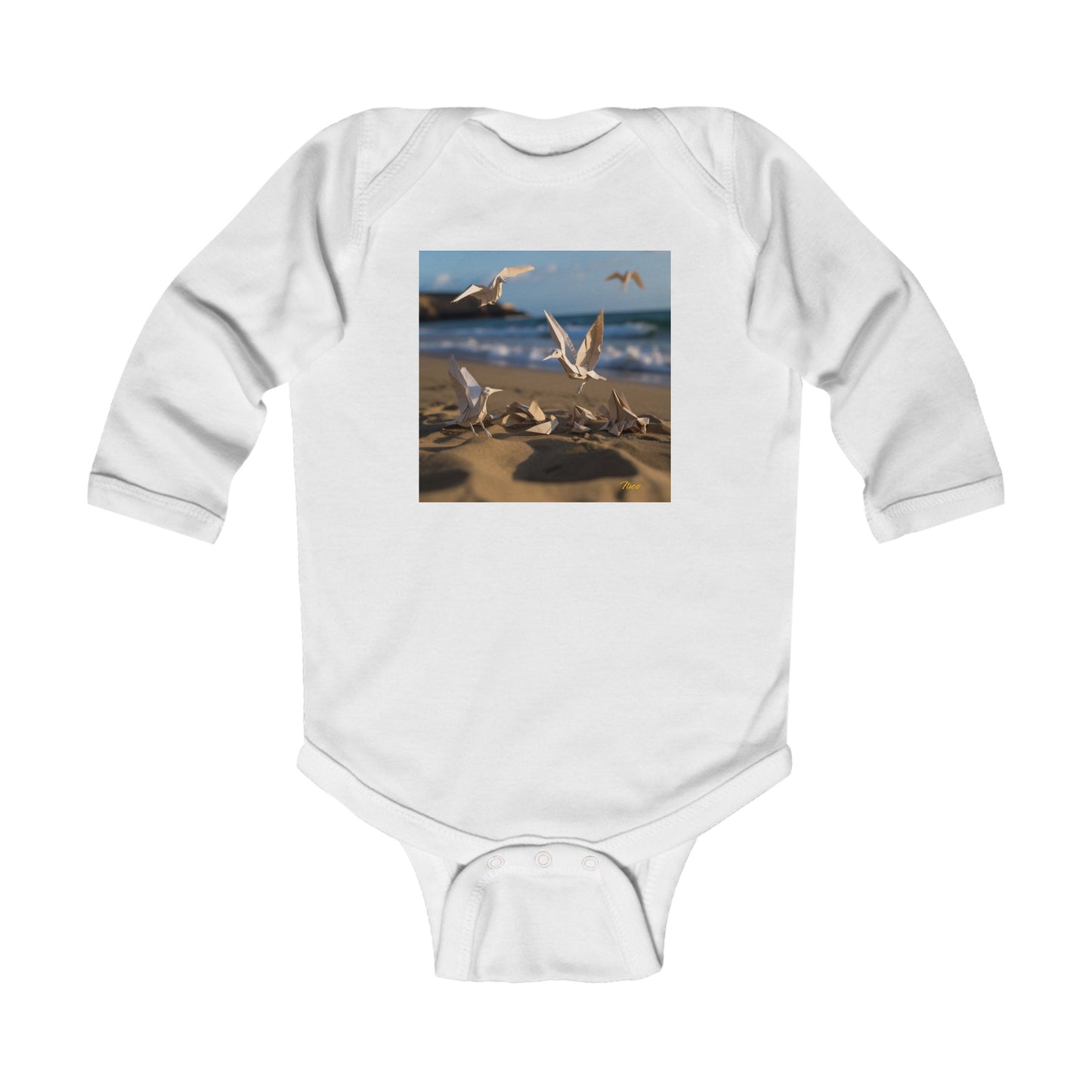 By The Seaside Series Print #7 Infant Long Sleeve Bodysuit