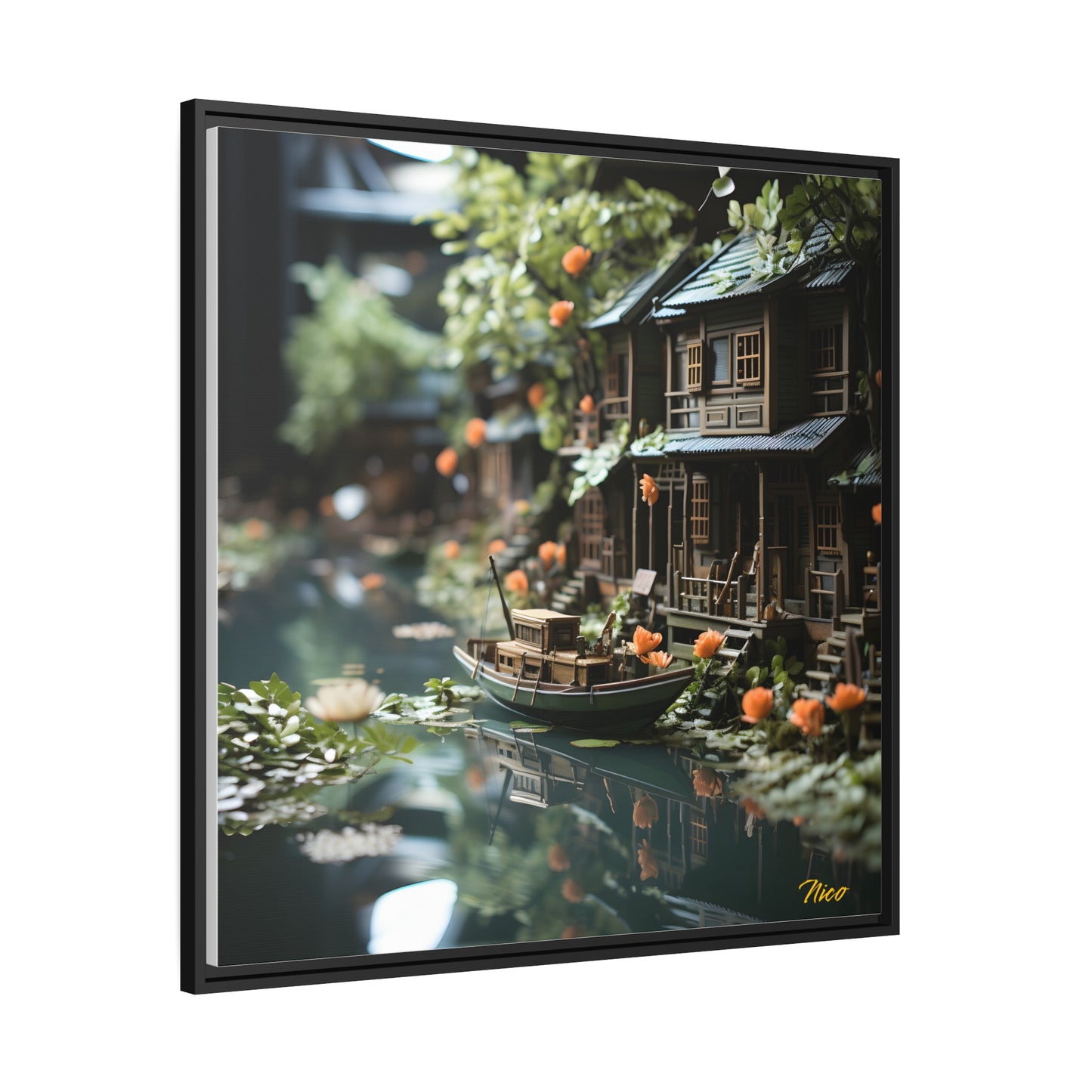 Born On A Bayou Series Print #9 - Black Framed Canvas Print