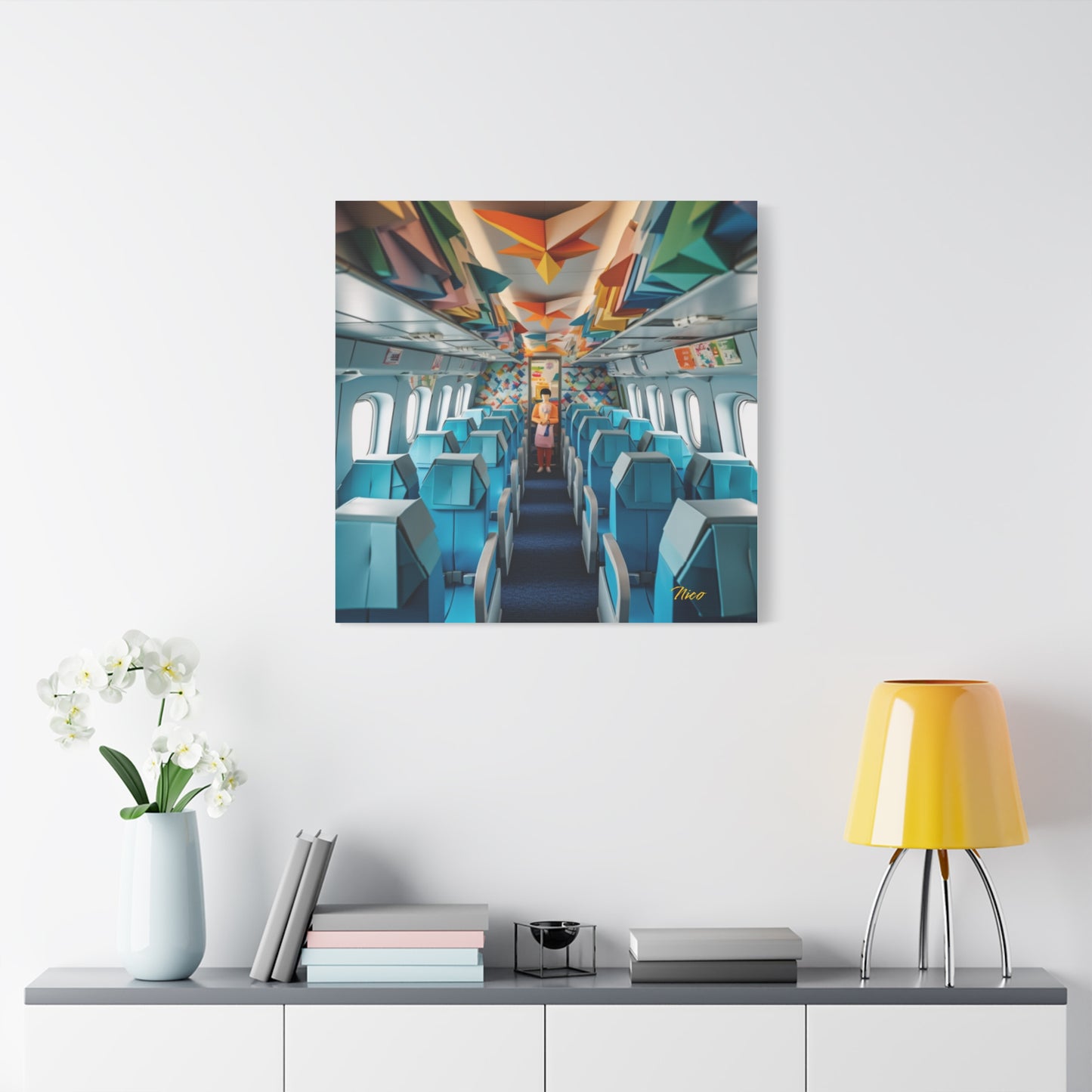 Frequent Flyer Miles Series Print #6 - Streched Matte Canvas Print, 1.25" Thick